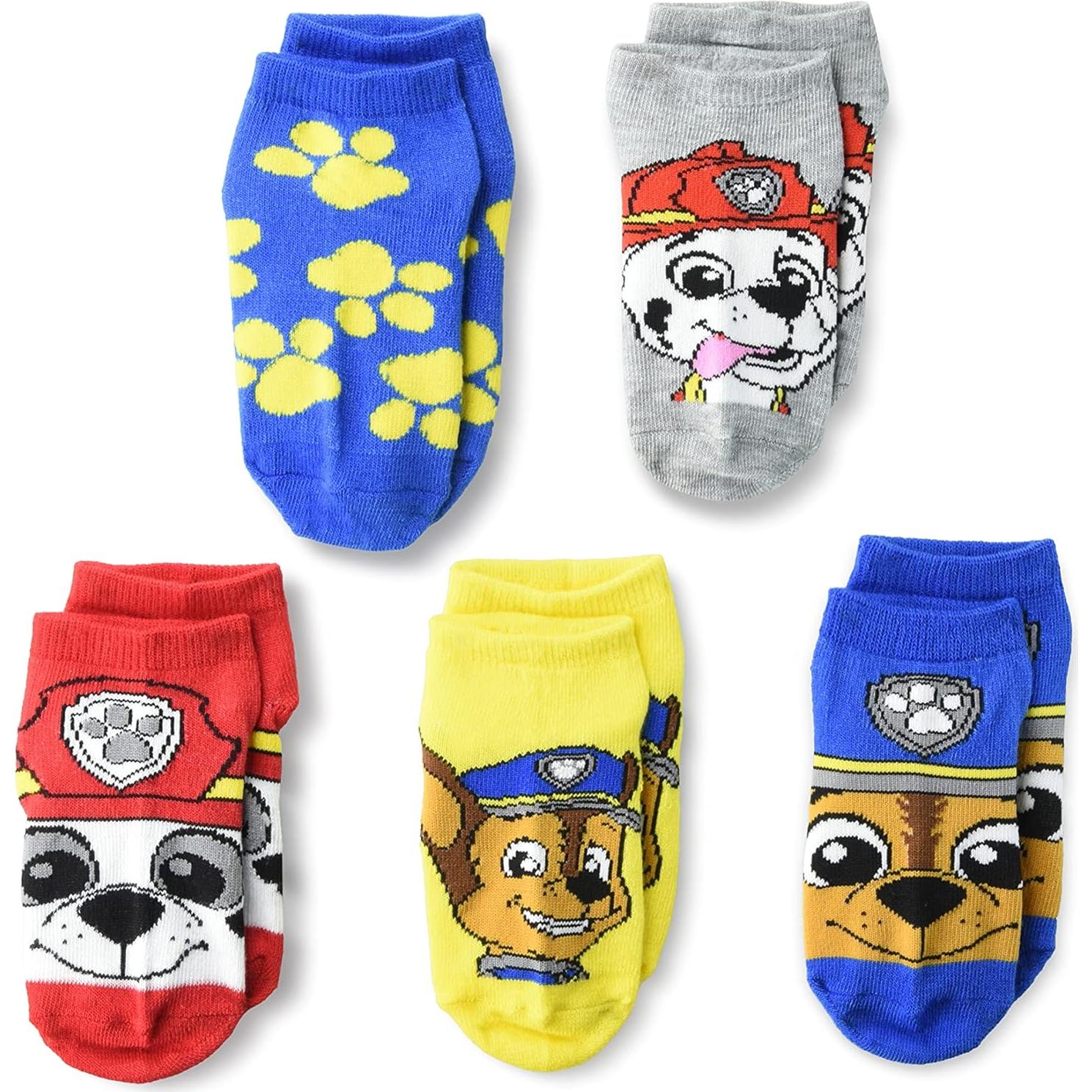 Paquete de 5 pares de calcetines cortos Paw Patrol para niñas