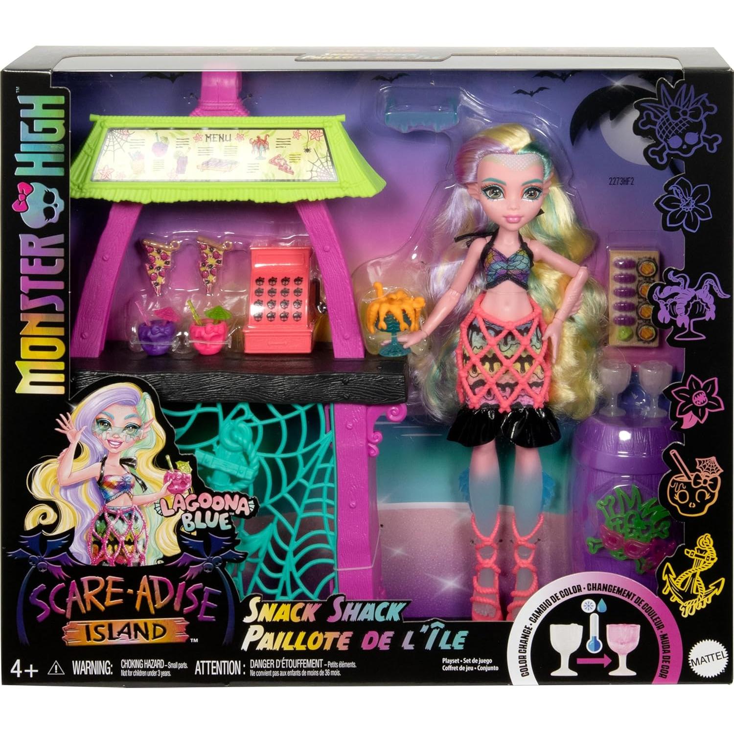 Muñeca Lagoona Blue Monster High con Snack Shack y Accesorios