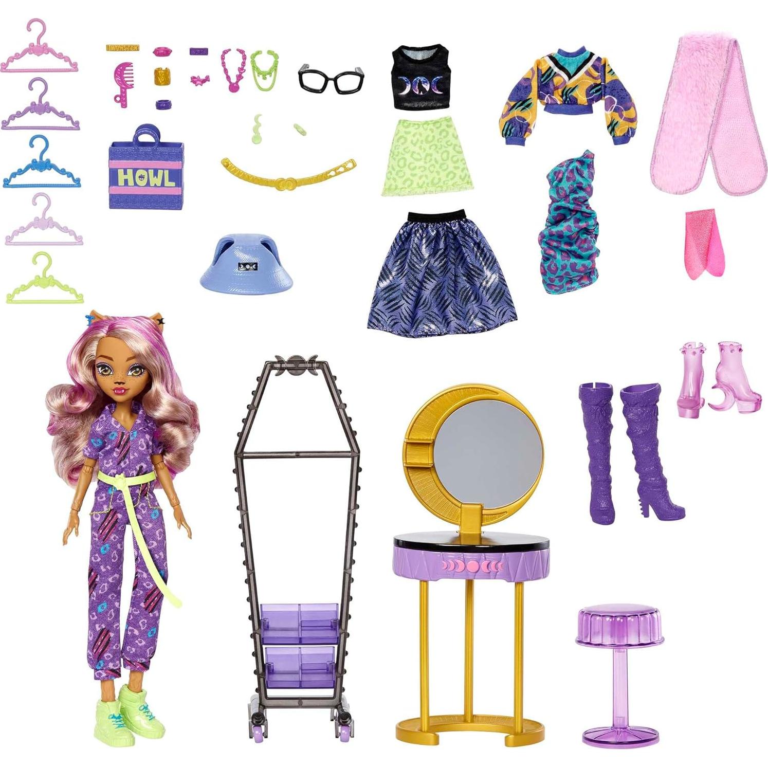 Muñeca Clawdeen Wolf y Set de Juego Boo-tique Monster High