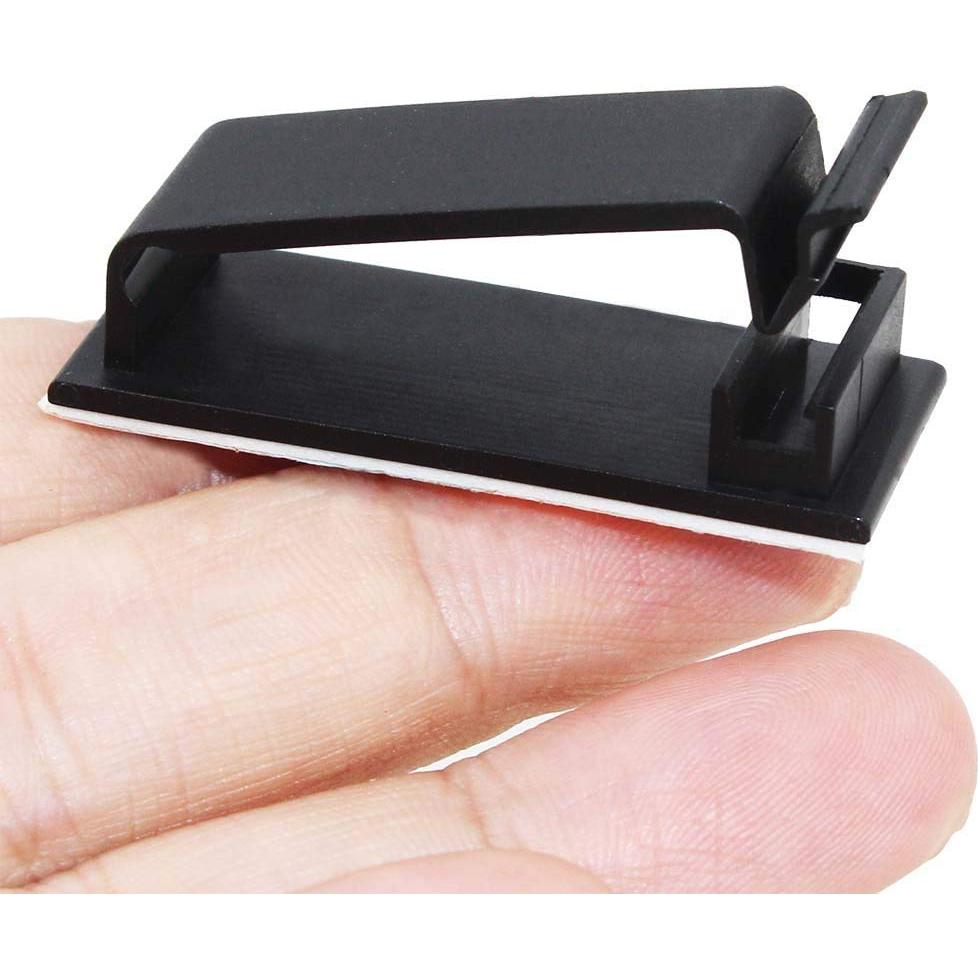 Clips de Gestión de Cables SOULWIT 50 Pcs Negro