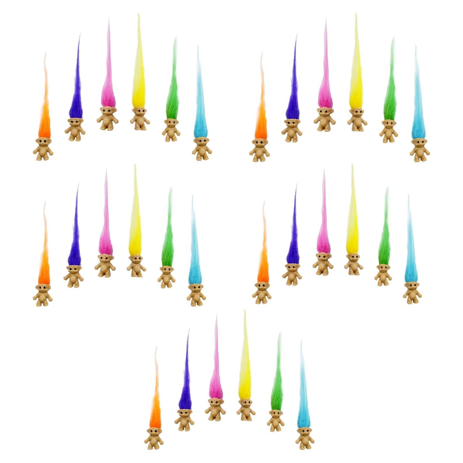 30 Muñecos Troll Mini Yintlilocn de Colores Variados 1.98 cm