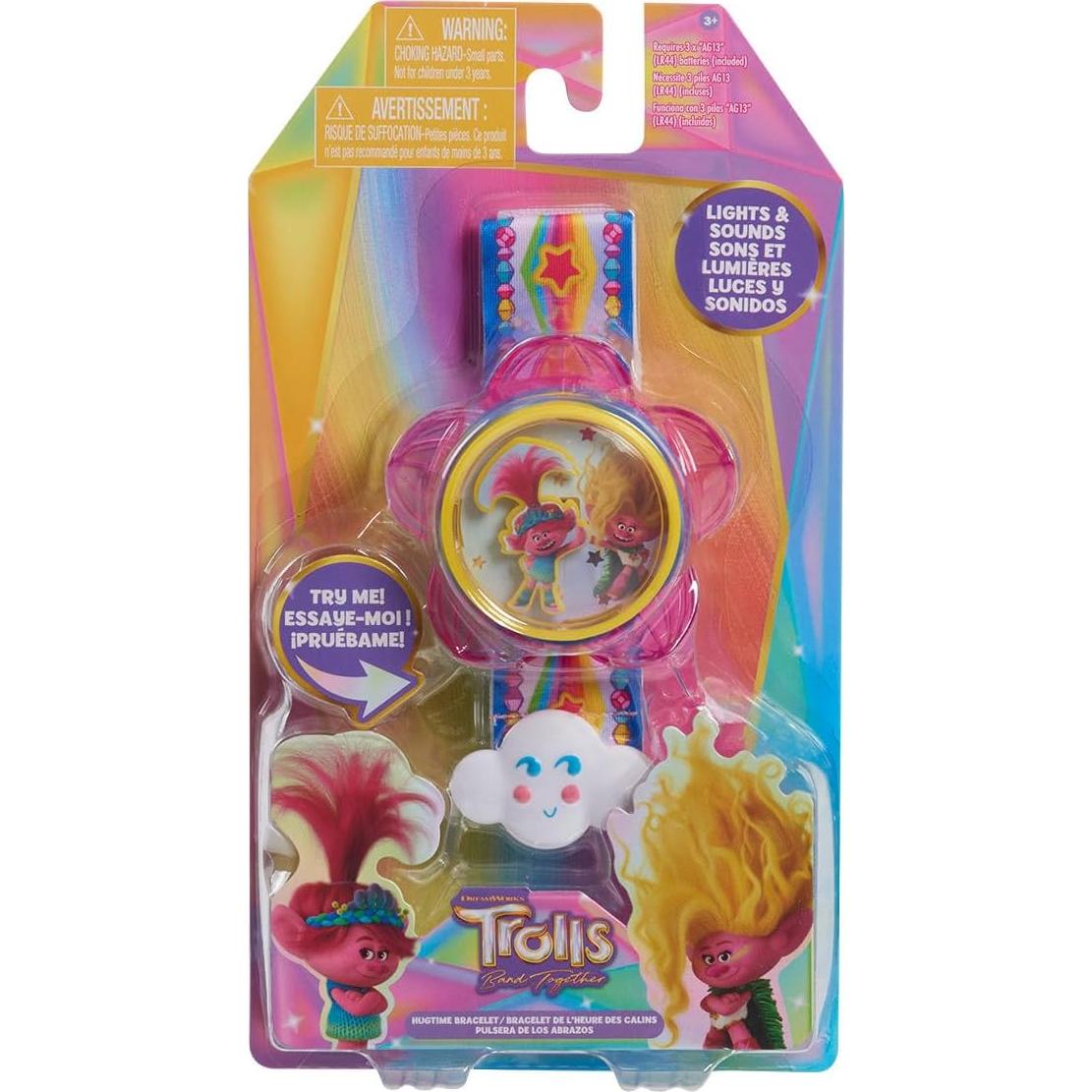 Pulsera Huggable DreamWorks Trolls Band Together con Luces