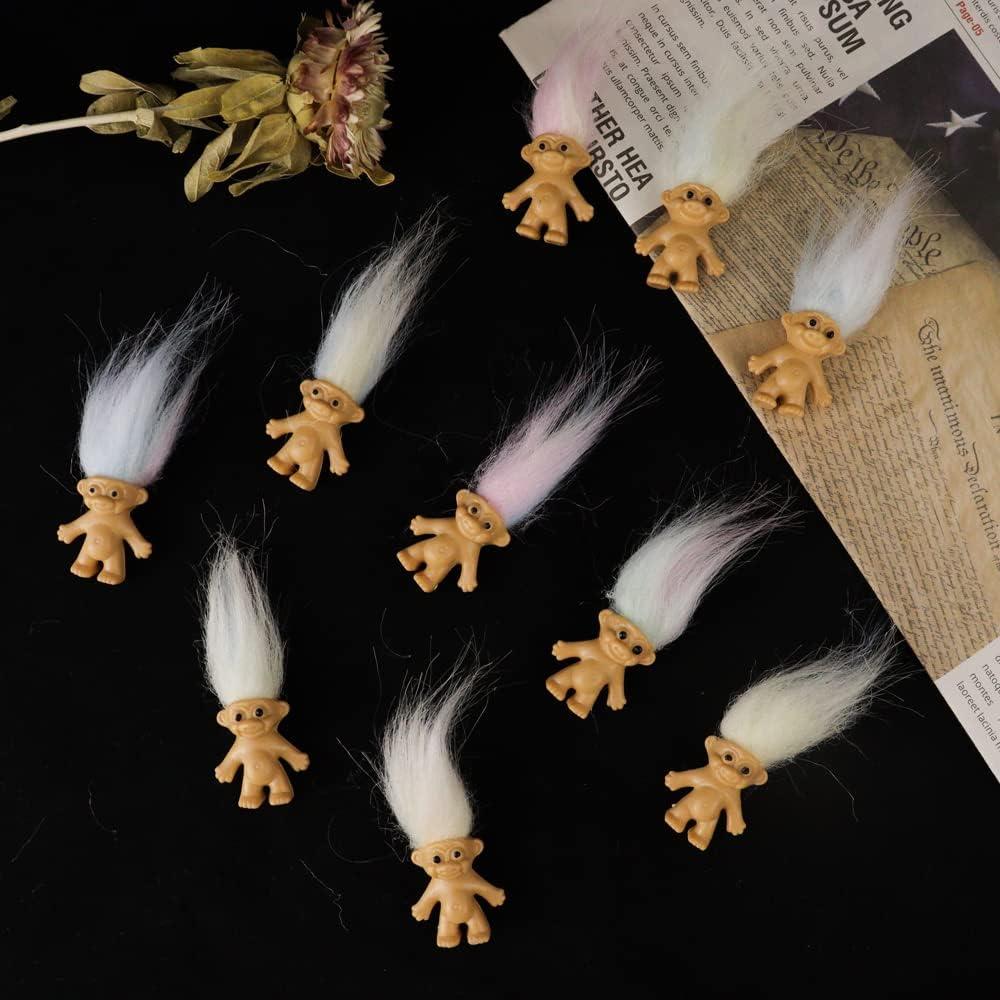 Juego de 10 Muñecas de la Suerte Mini Troll AEVBSOY 2.5cm