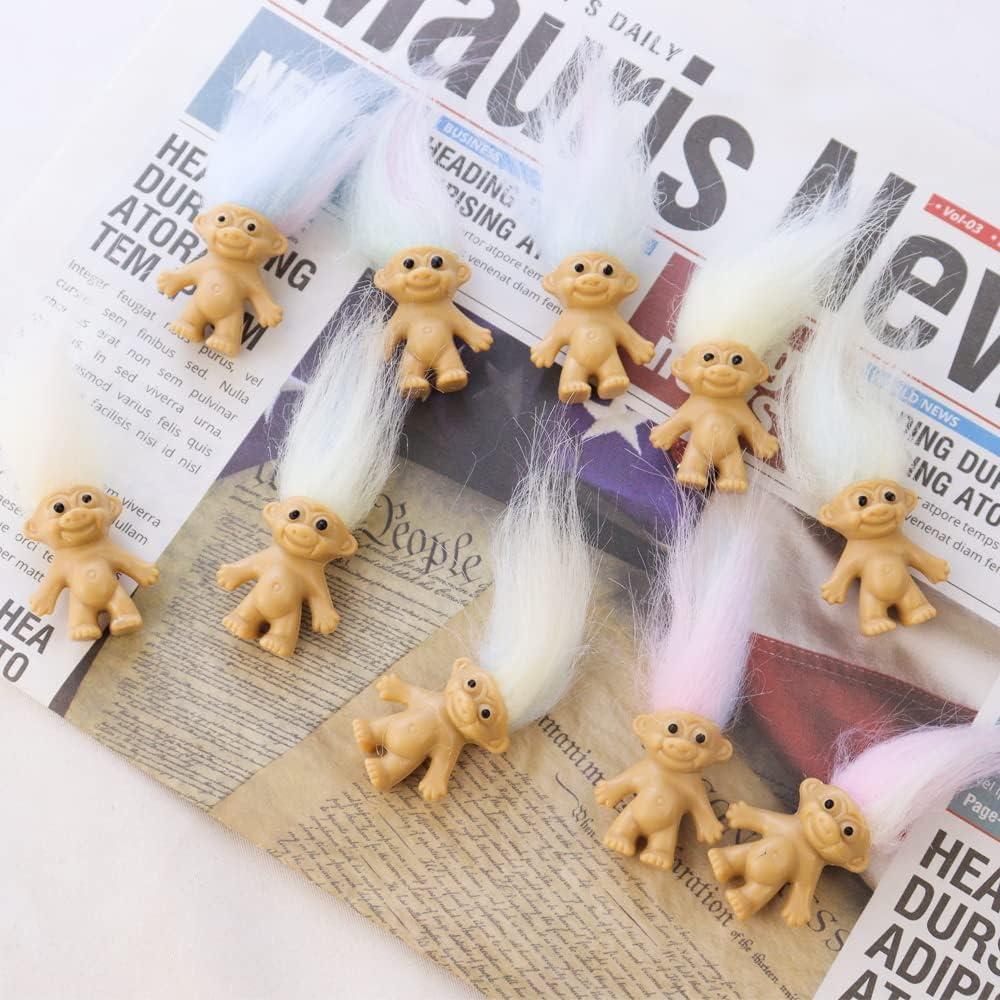 Juego de 10 Muñecas de la Suerte Mini Troll AEVBSOY 2.5cm