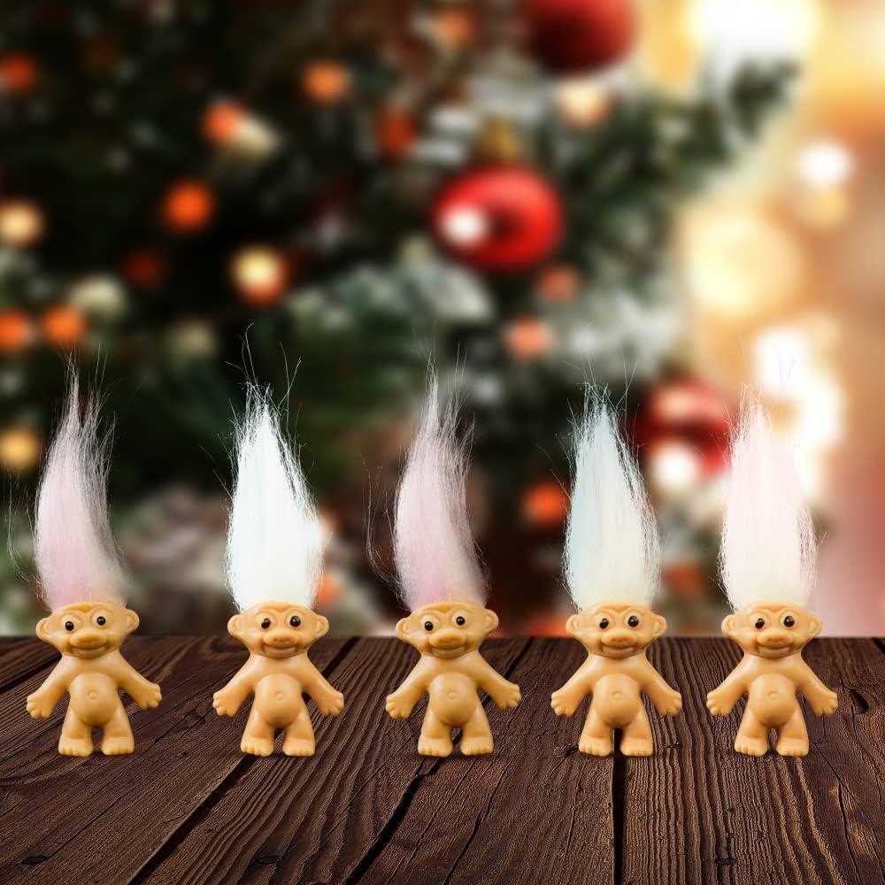 Juego de 10 Muñecas de la Suerte Mini Troll AEVBSOY 2.5cm