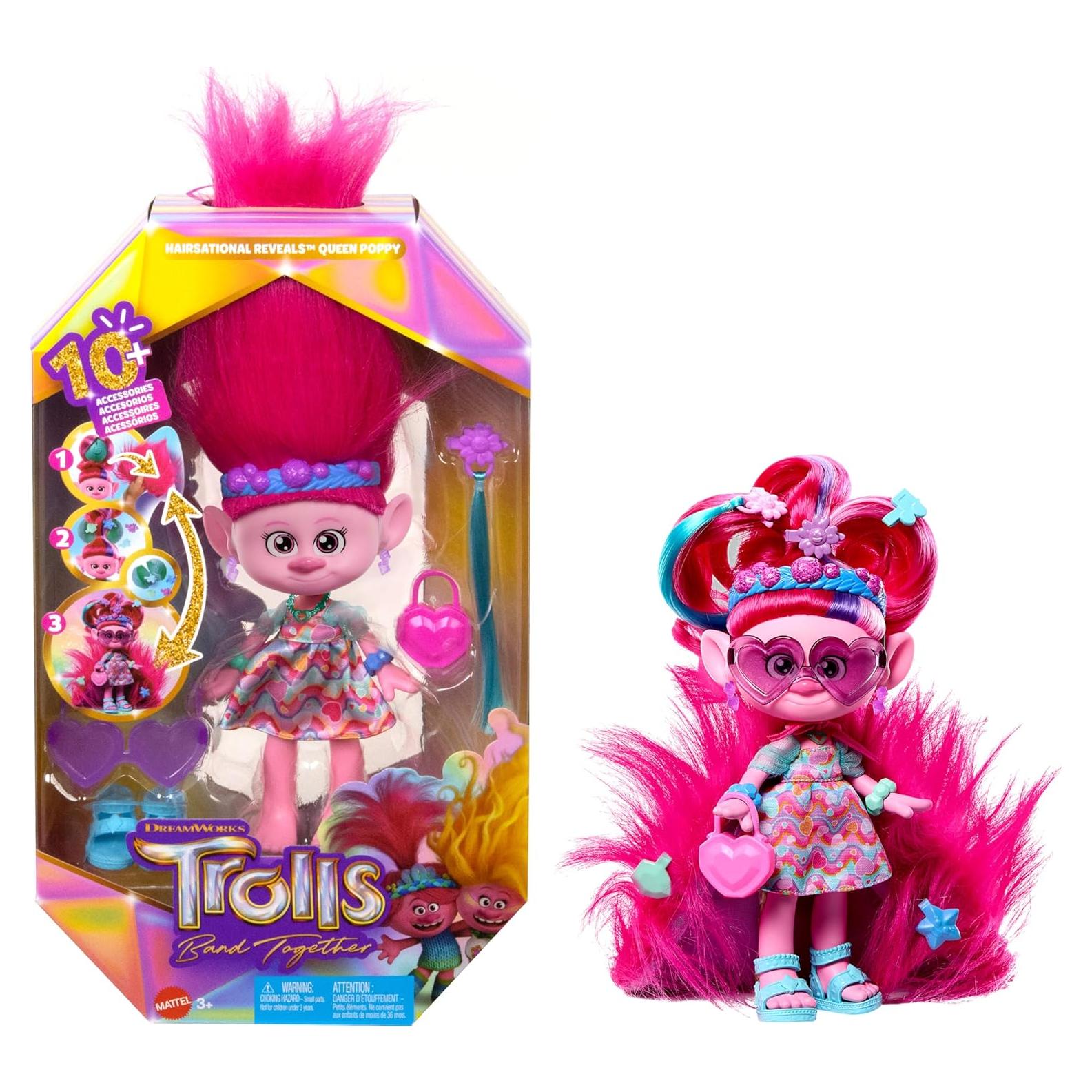 Muñeca de Moda Hairsational Reveals Reina Poppy Mattel 15 Accesorios