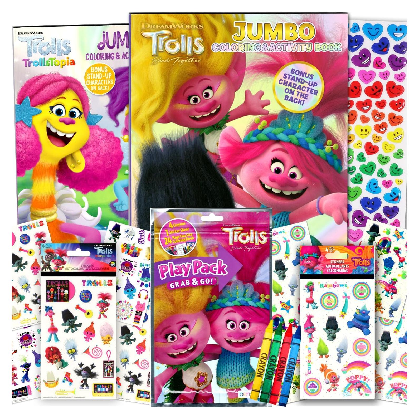 Paquete de Actividades y Stickers Trolls Bendon - 5 Piezas