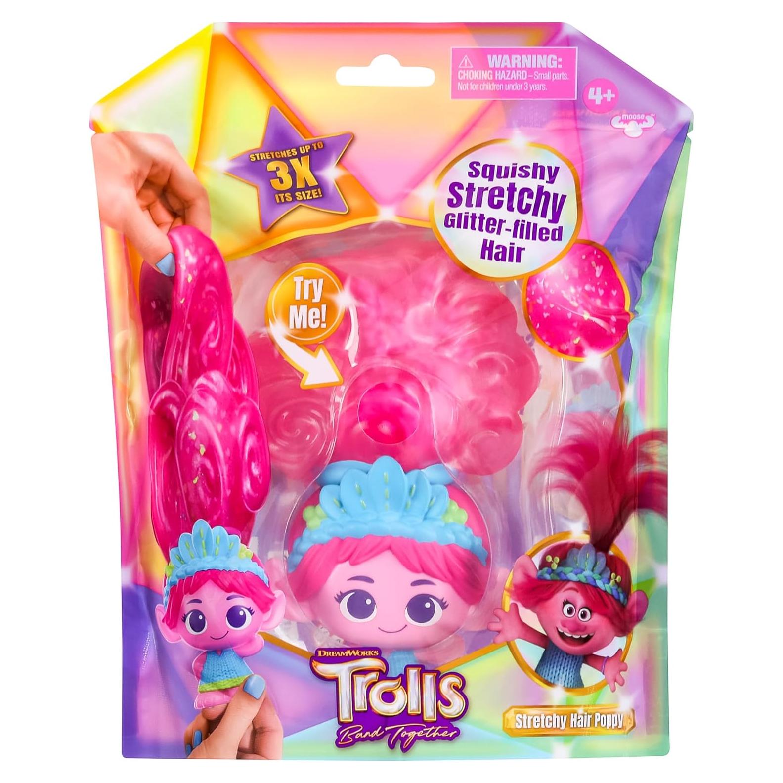 Muñeca Poppy DreamWorks Trolls Pelo Estirable 15.4 cm