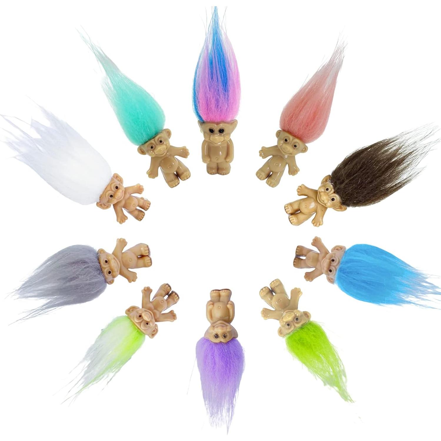 Mini Muñecas Troll Vintage PVC 10 Piezas 6 cm Decoración