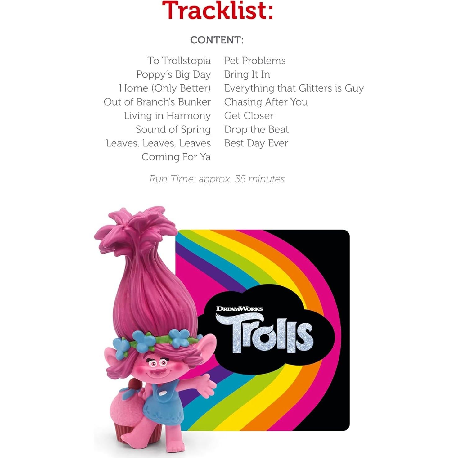 Figurita de Audio Tonies Poppy Trolls Dreamworks 29 min