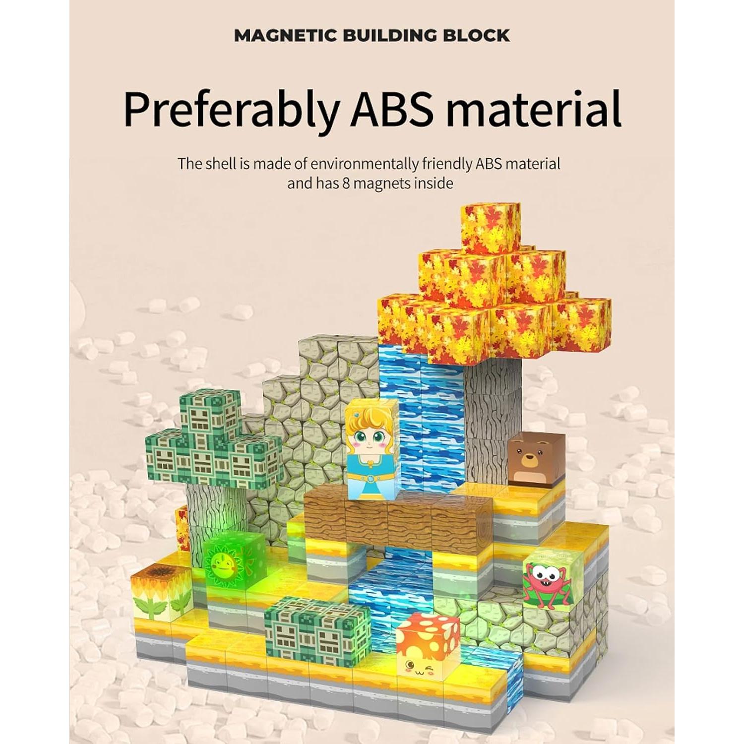 Bloques Magnéticos de Construcción 200 Piezas Caballero y Princesa