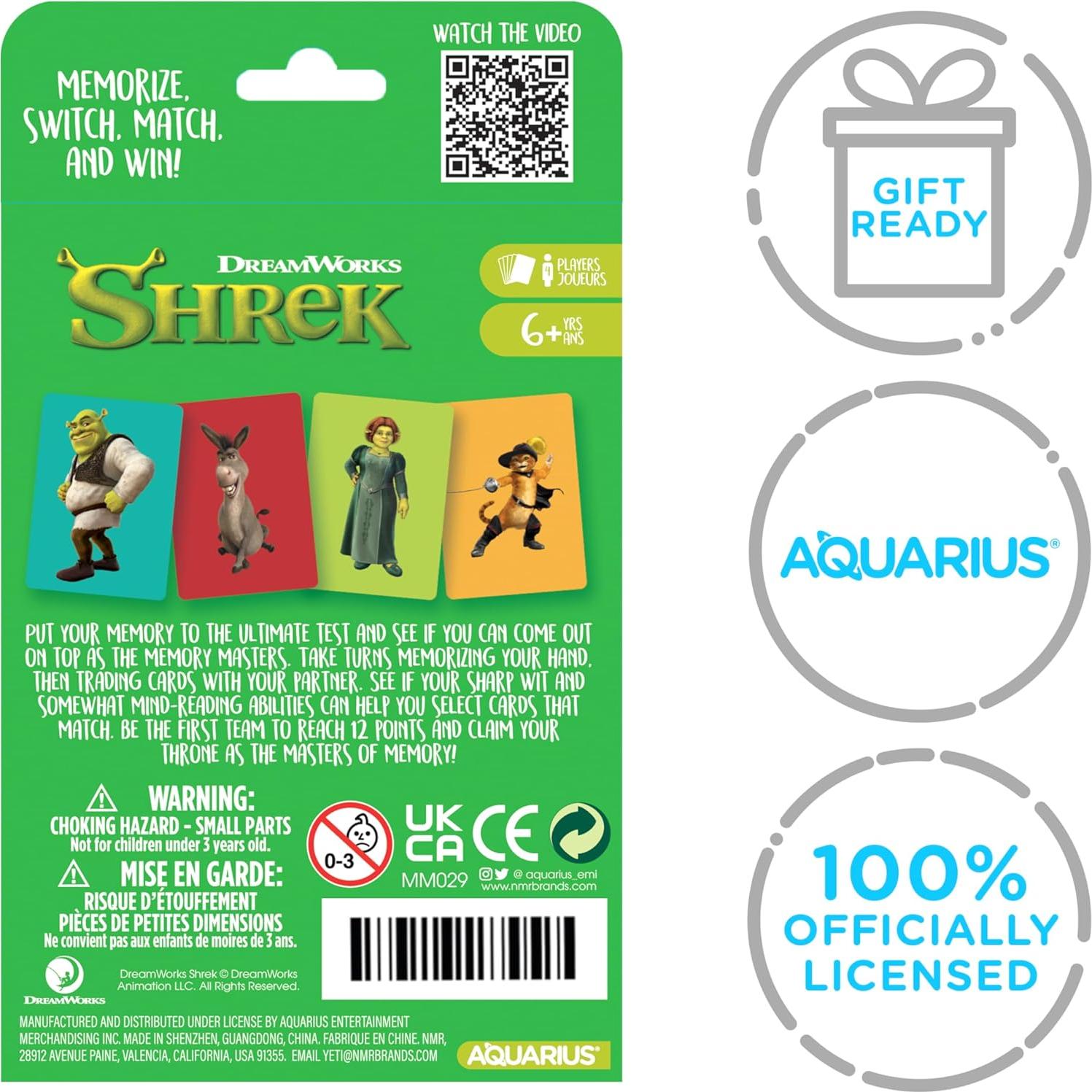 Juego de Cartas Maestro de Memoria AQUARIUS Shrek - Familiar