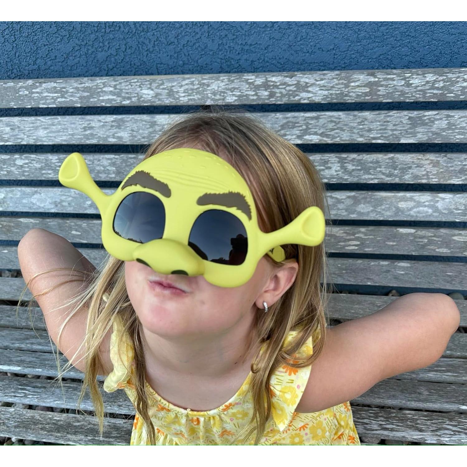 Gafas de sol Shrek Sun-Staches para niños | Disfraz ogro verde