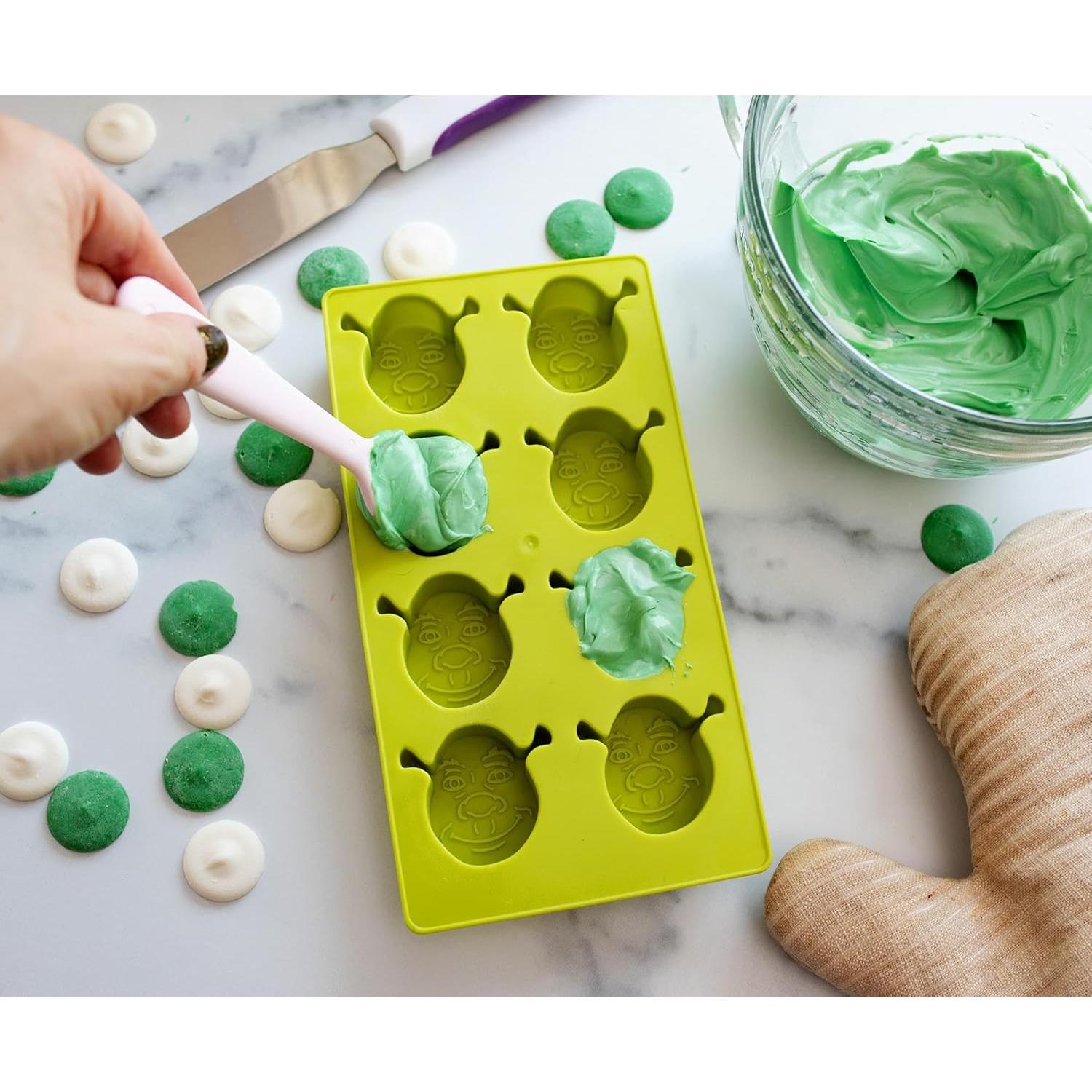 Bandeja de Hielo de Silicona Shrek - Molde Reutilizable 8 Cubos