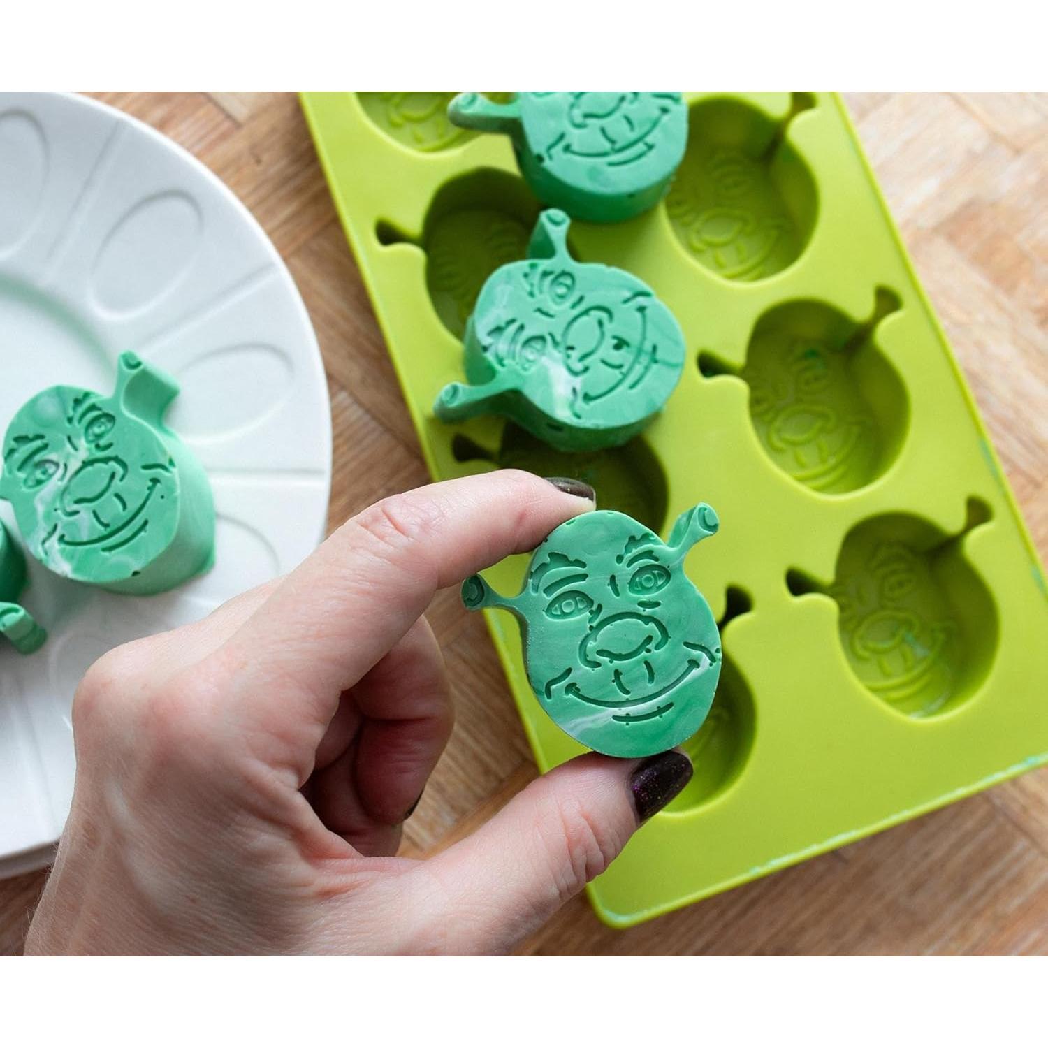 Bandeja de Hielo de Silicona Shrek - Molde Reutilizable 8 Cubos