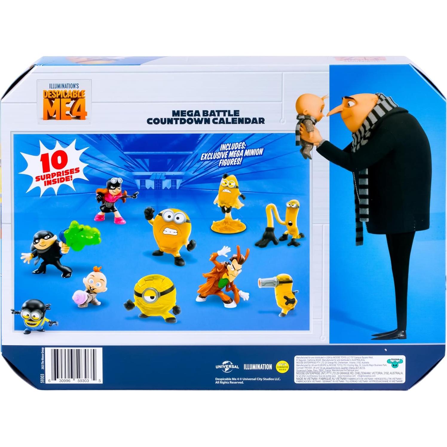 Calendario de Cuenta Regresiva Minions Mega Batalla 10 Figuras