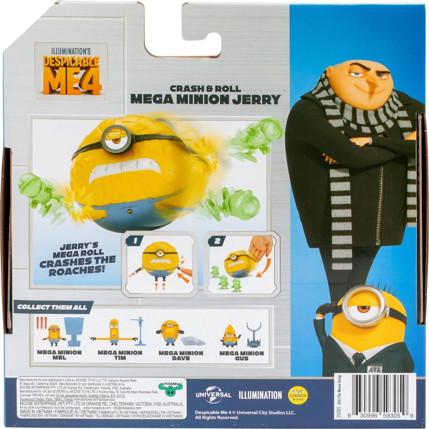 Figura de Acción Mega Minion Jerry Crash & Roll - MOOSE TOYS