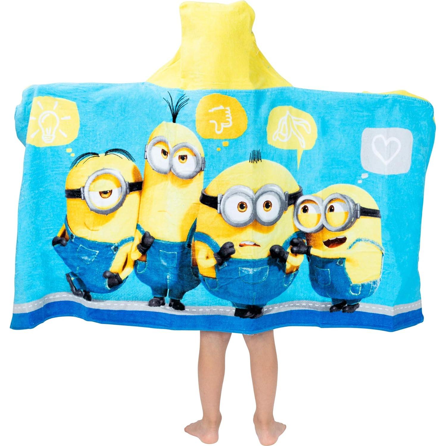 Toalla con Capucha de Algodón Minions Franco Kids 61x127cm