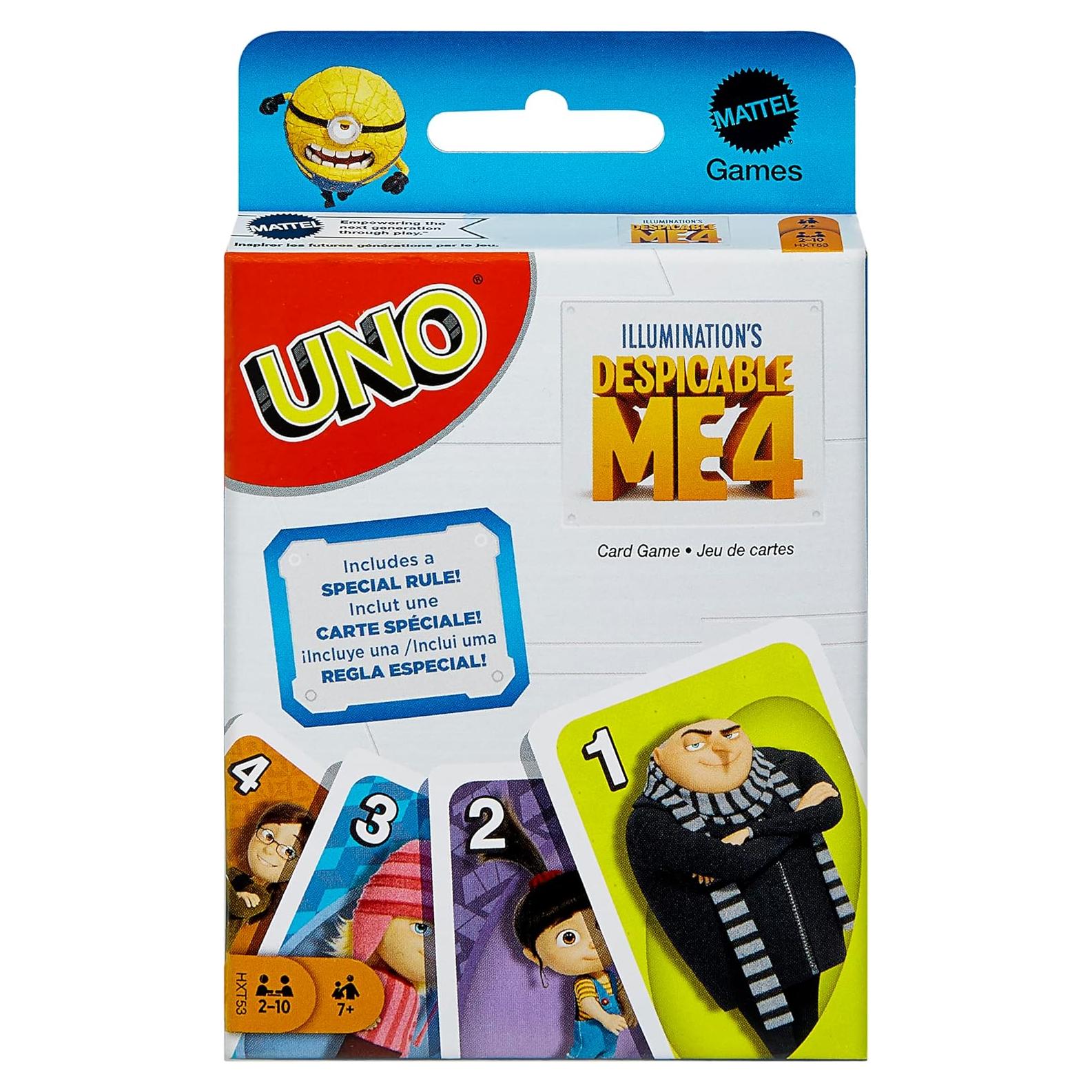 Juego de Cartas UNO Despicable Me 4 Mattel para Niños y Familias