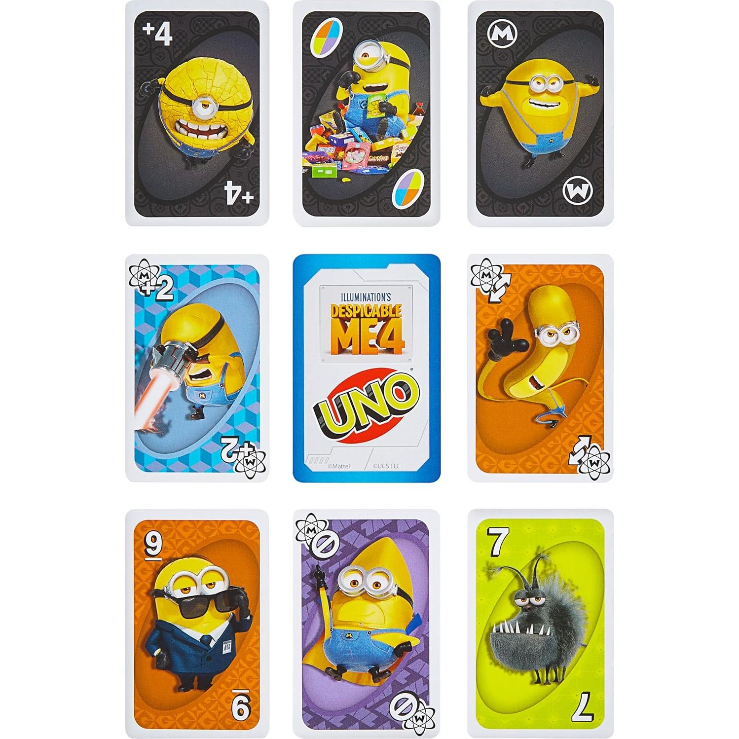 Juego de Cartas UNO Despicable Me 4 Mattel para Niños y Familias