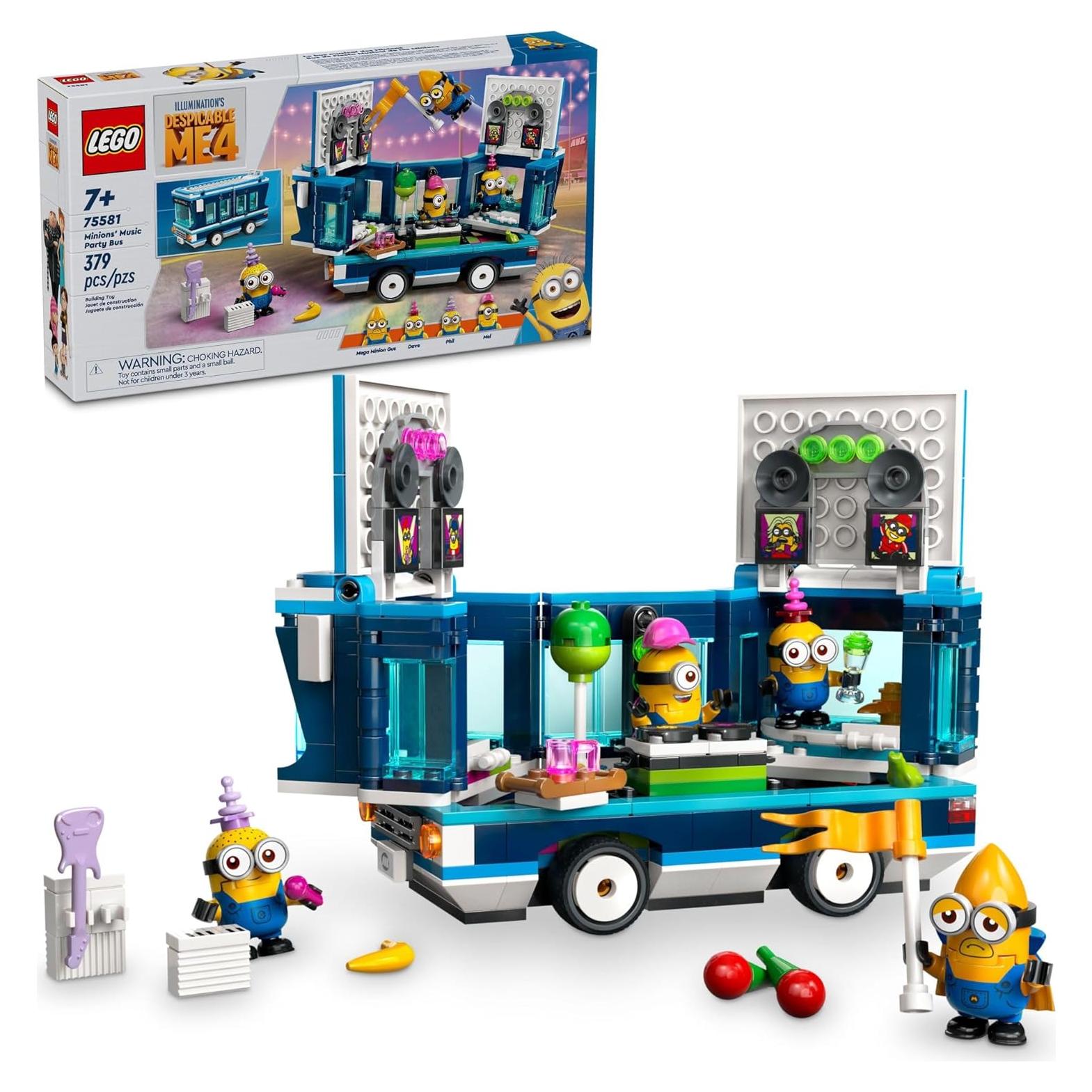 LEGO Autobús Fiesta Musical Minions 75581 - Juguete 379 Piezas