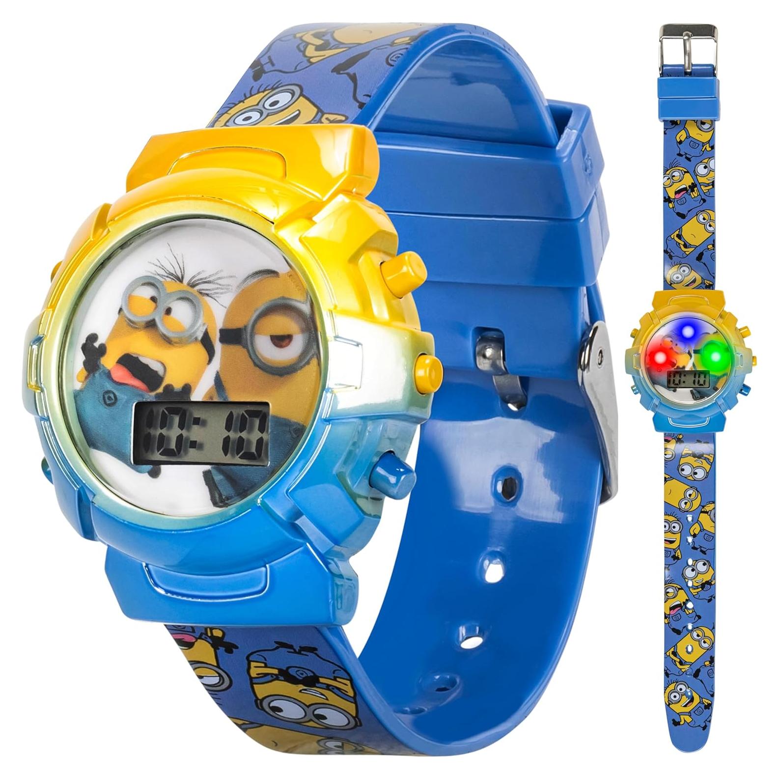 Reloj de Niños Minions con Luces Intermitentes y Pantalla LCD