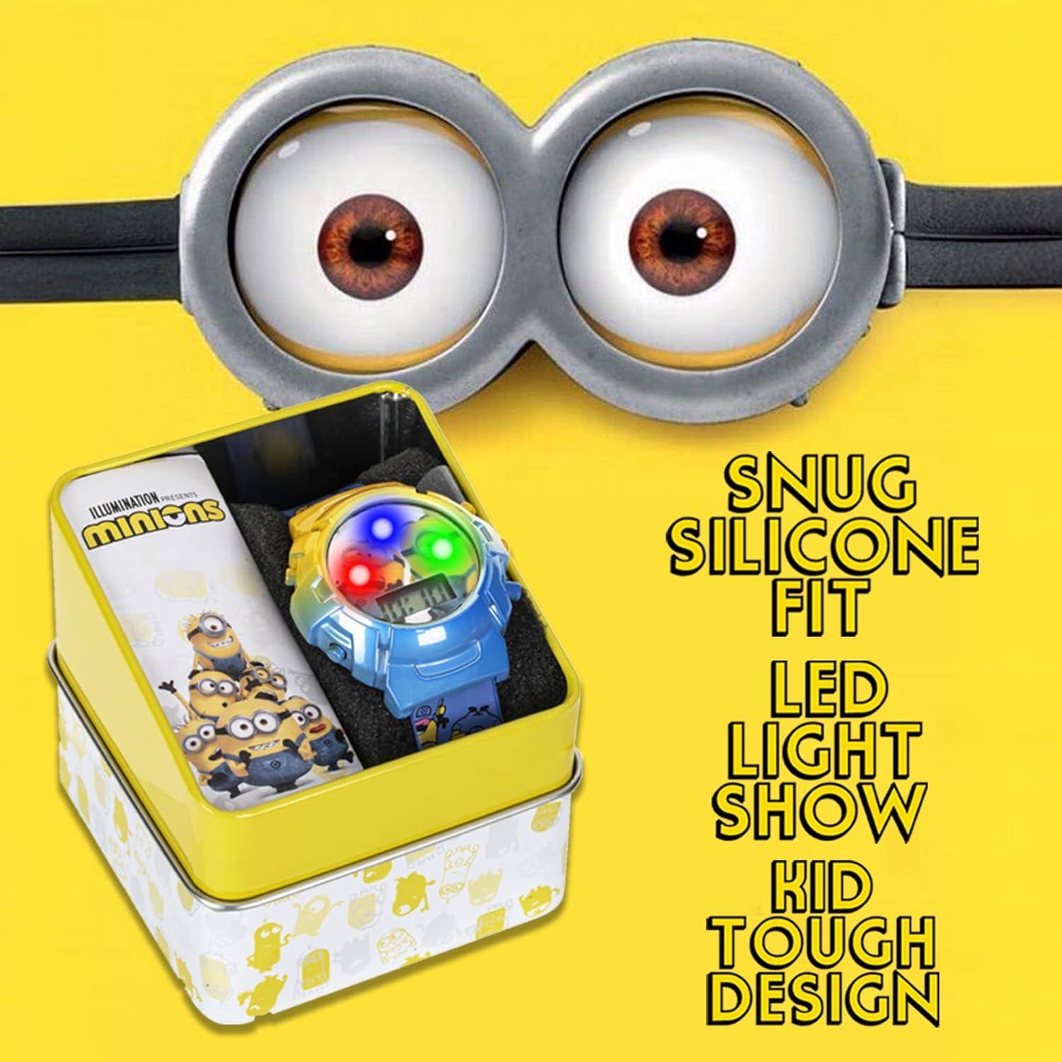 Reloj de Niños Minions con Luces Intermitentes y Pantalla LCD