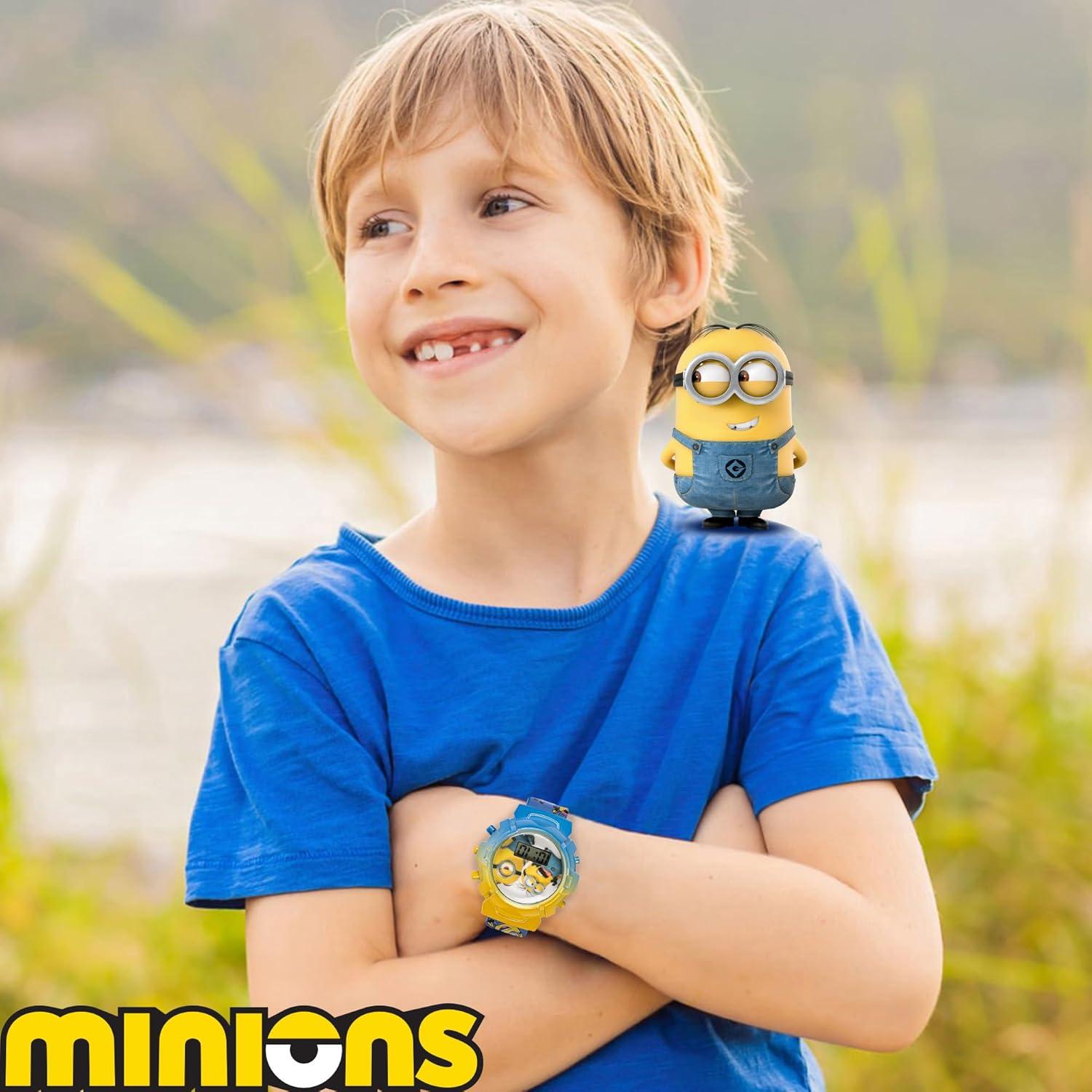 Reloj de Niños Minions con Luces Intermitentes y Pantalla LCD