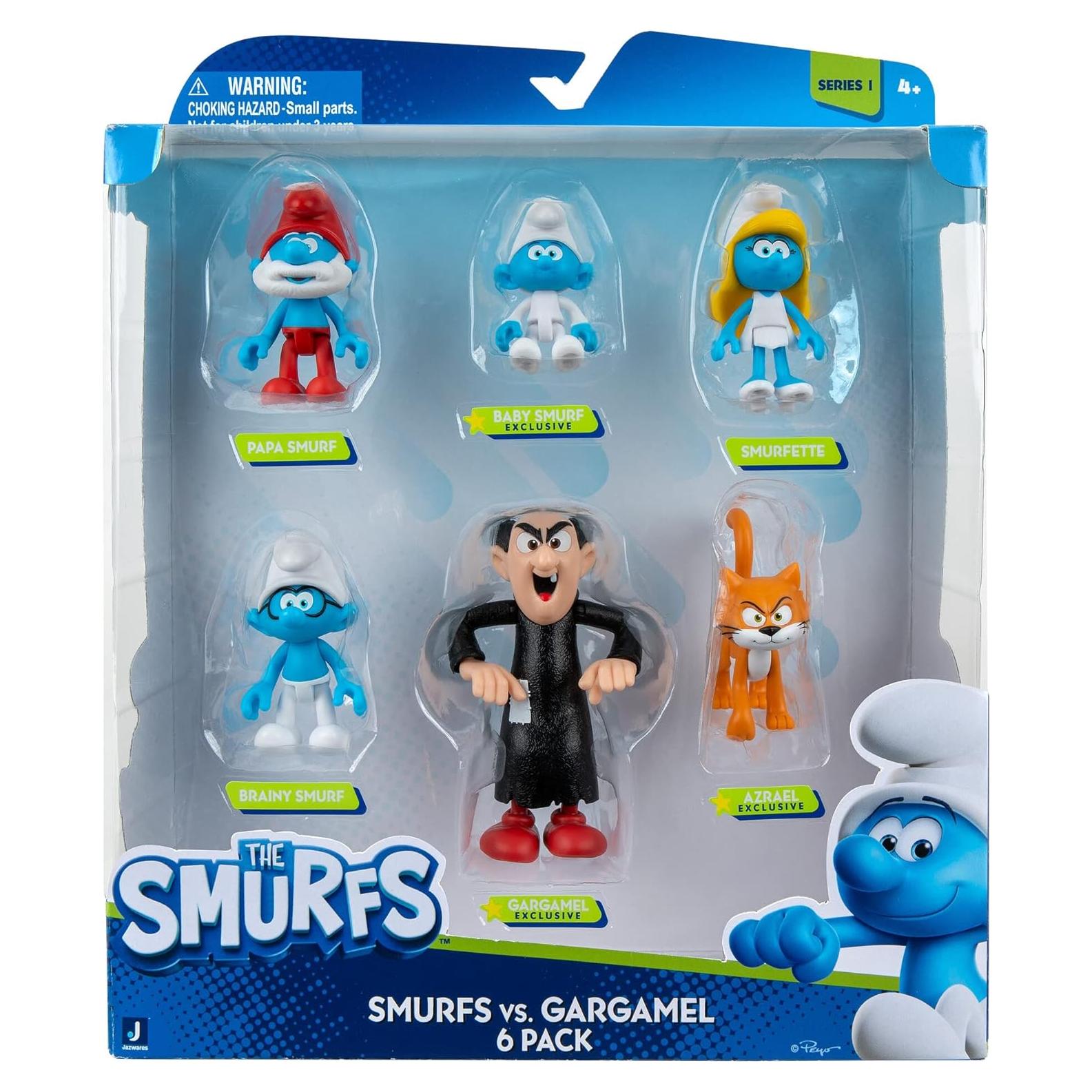 Figuras Los Pitufos vs Gargamel - Paquete 6 Figuras Articuladas