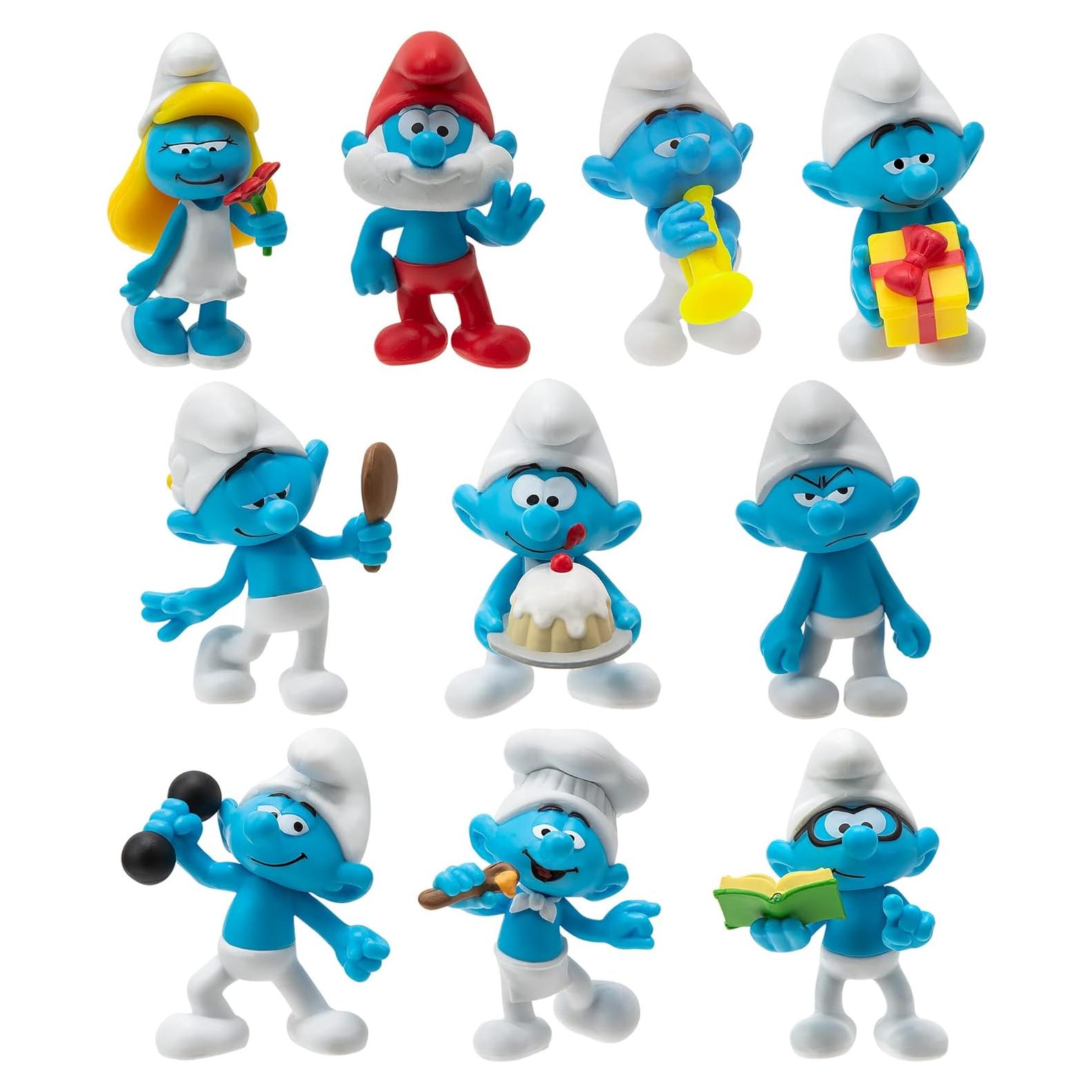 Paquete de 10 figuras clásicas Pitufos 40 Aniversario Jazwares