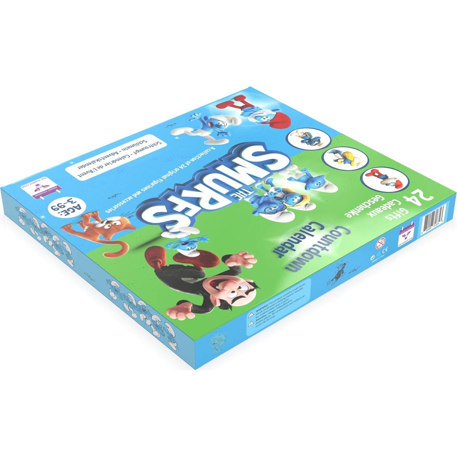 Calendario de Adviento Smurfs 2025 - 12 Figuras + 12 Regalos