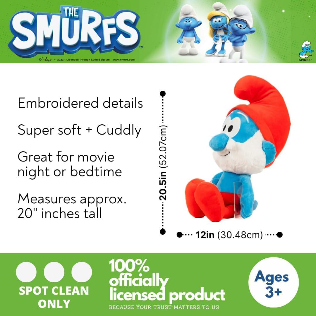 Almohada de Abrazo Papá Pitufo Franco 52.1x30.5 cm Suave