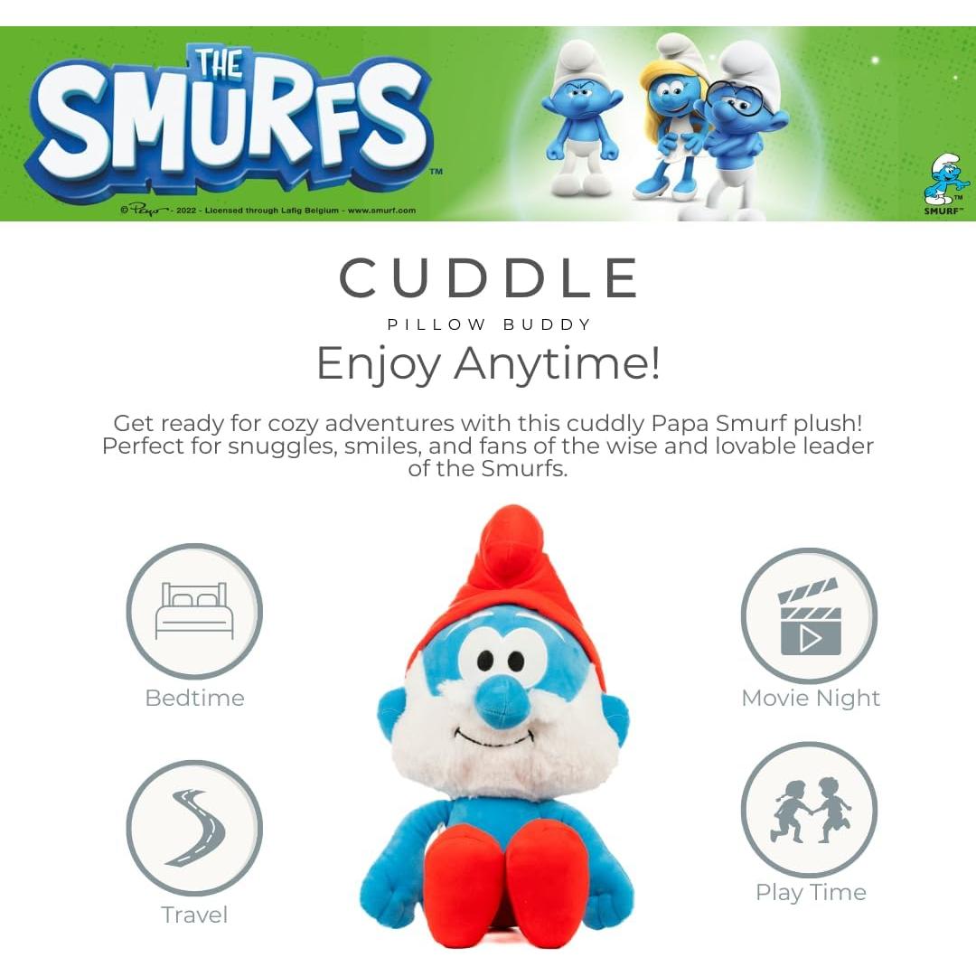 Almohada de Abrazo Papá Pitufo Franco 52.1x30.5 cm Suave