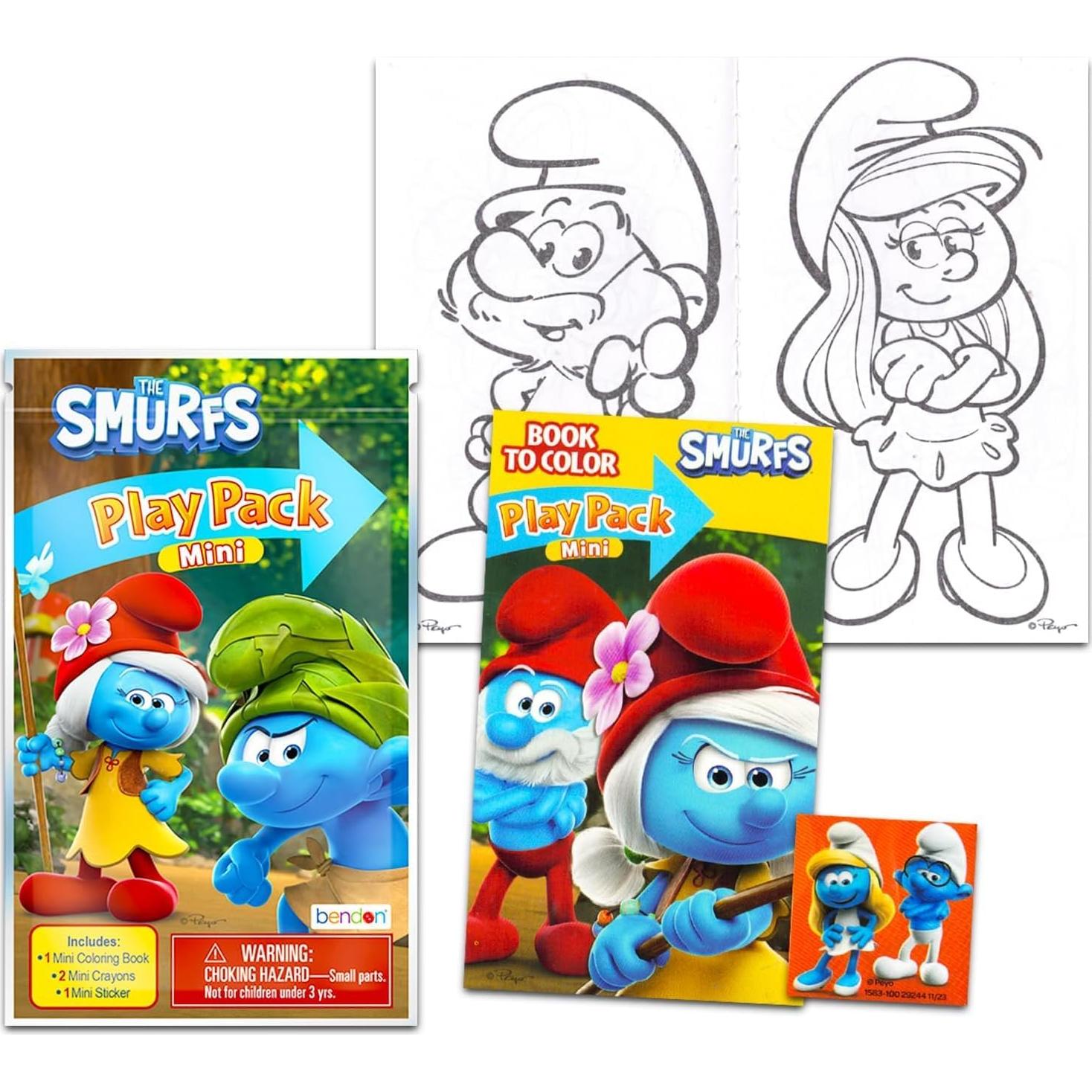 Conjunto de Libros para Colorear Pitufo Nickelodeon - Actividades y Stickers