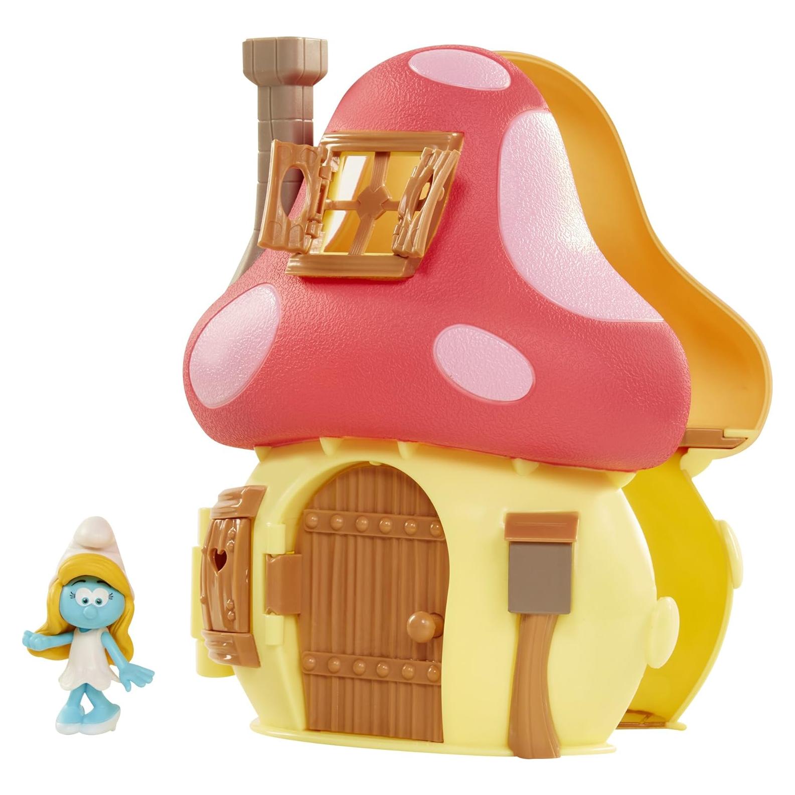 Casa de Hongo Pitufos Jakks con Figura de Pitufina