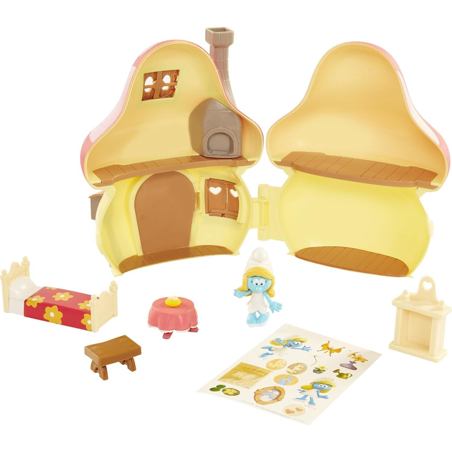 Casa de Hongo Pitufos Jakks con Figura de Pitufina
