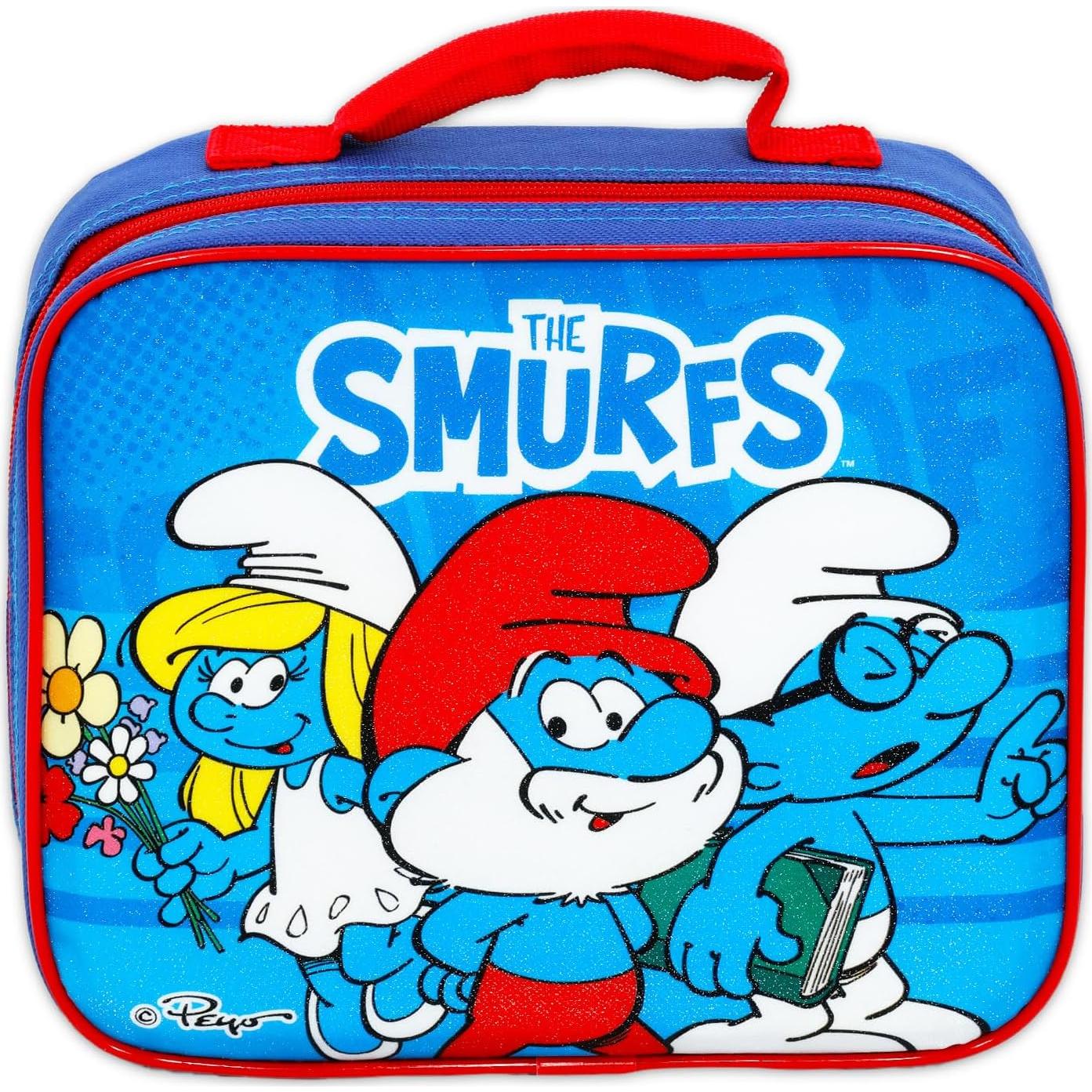 Set de Almuerzo Aislado Smurfs Peyo con Botella y Stickers