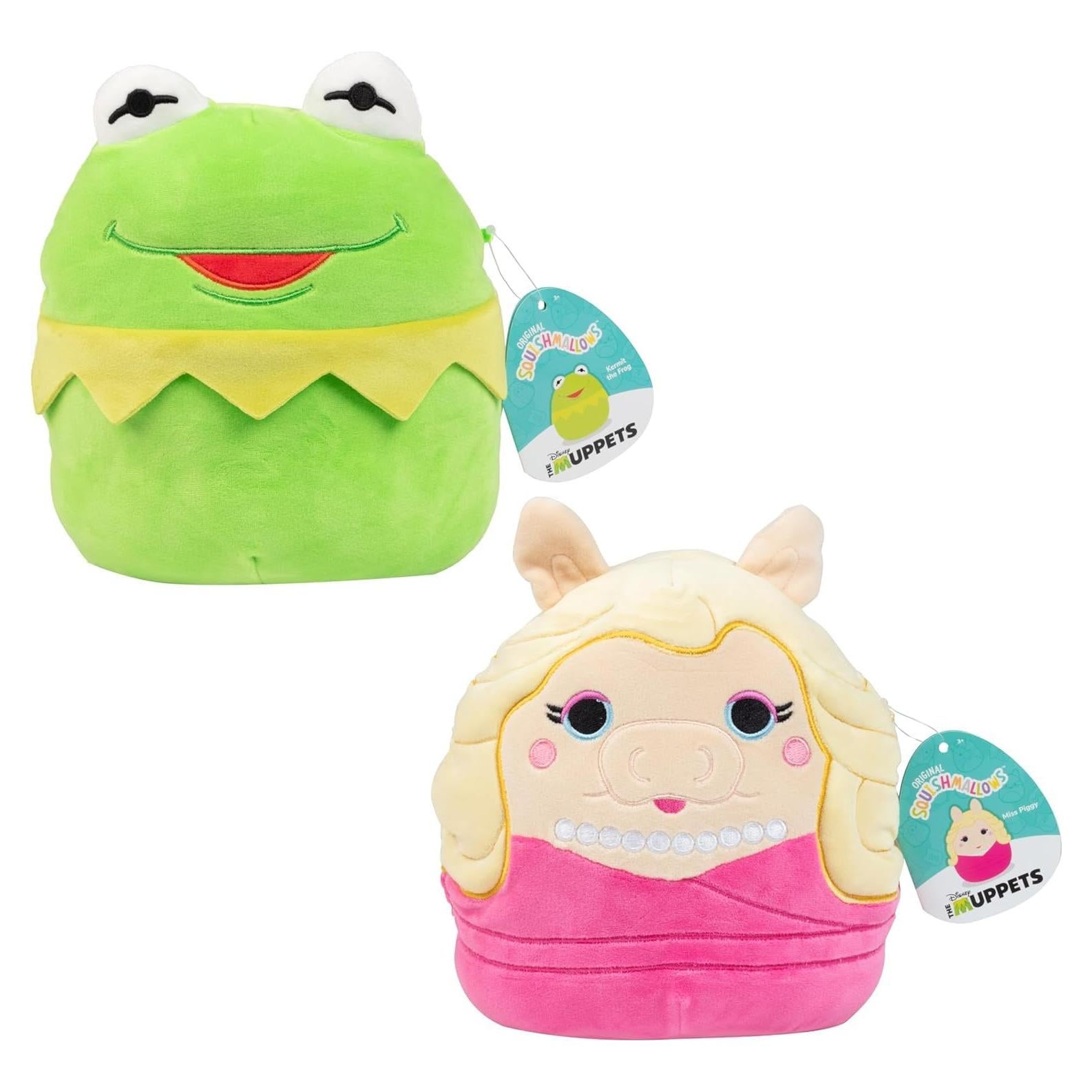 Conjunto de Peluches Squishmallows Kermit y Miss Piggy 20 cm