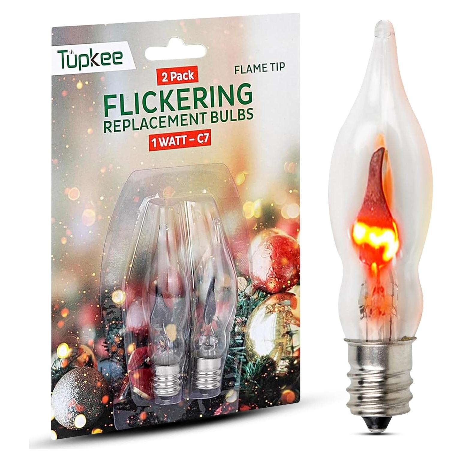 Bombilla Parpadeante Tupkee C7 E12 1W Naranja - 2/Paq