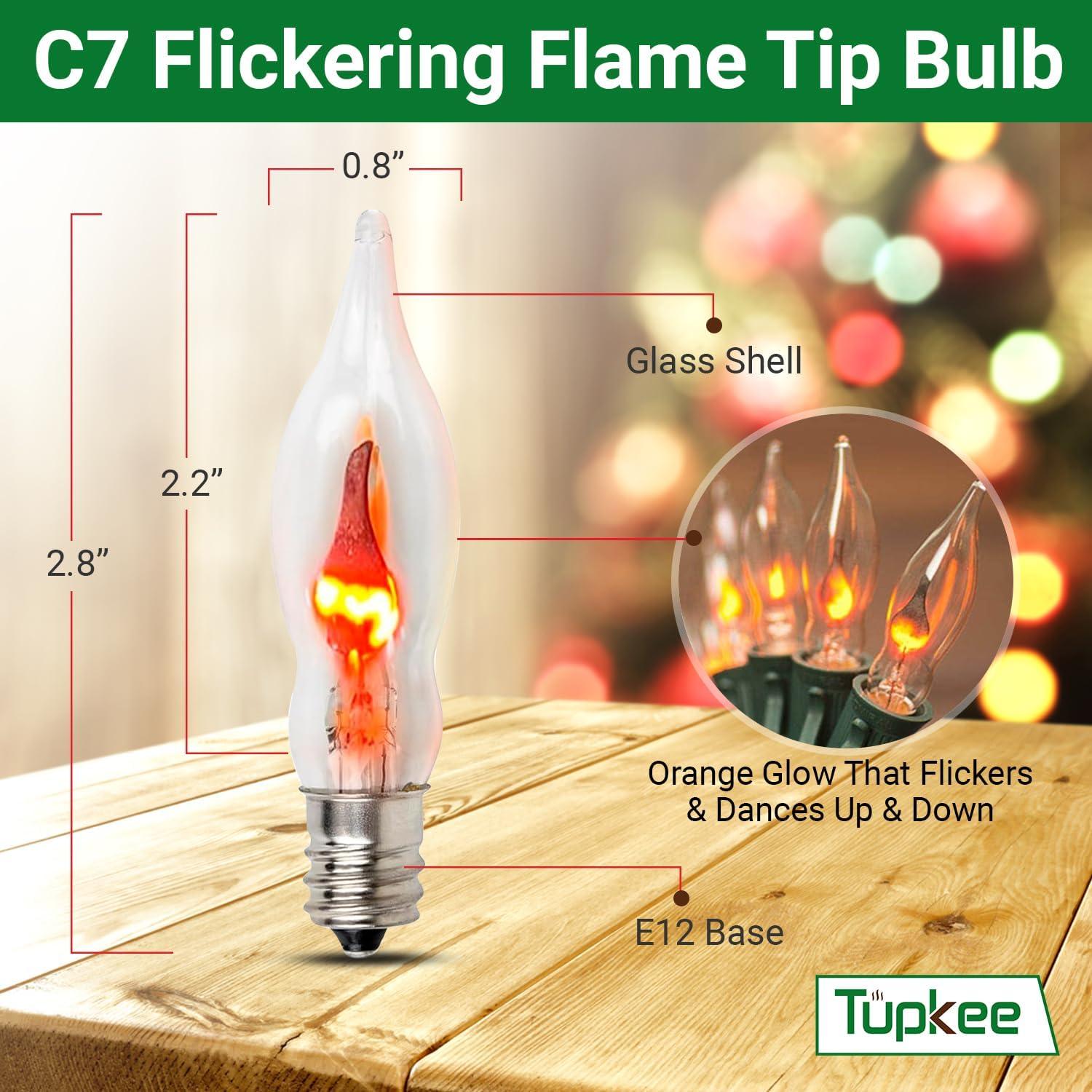 Bombilla Parpadeante Tupkee C7 E12 1W Naranja - 2/Paq