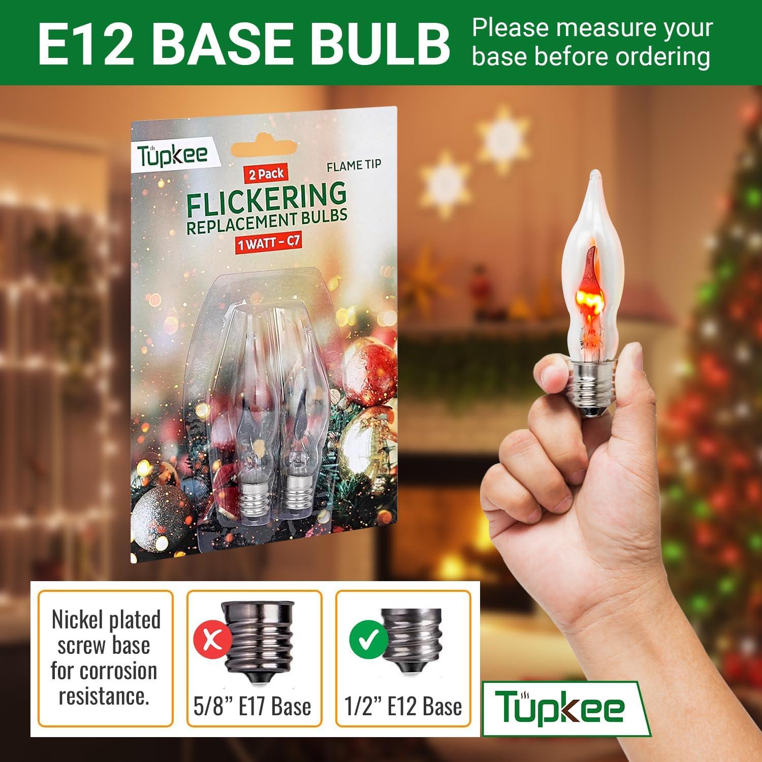 Bombilla Parpadeante Tupkee C7 E12 1W Naranja - 2/Paq