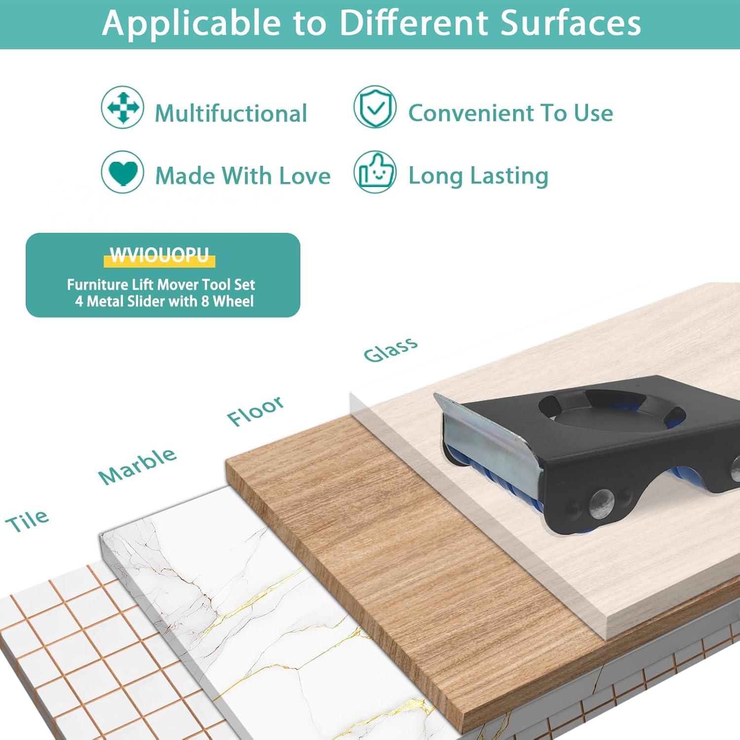Deslizadores de Muebles WVIOUOPU con 8 Ruedas 340 kg