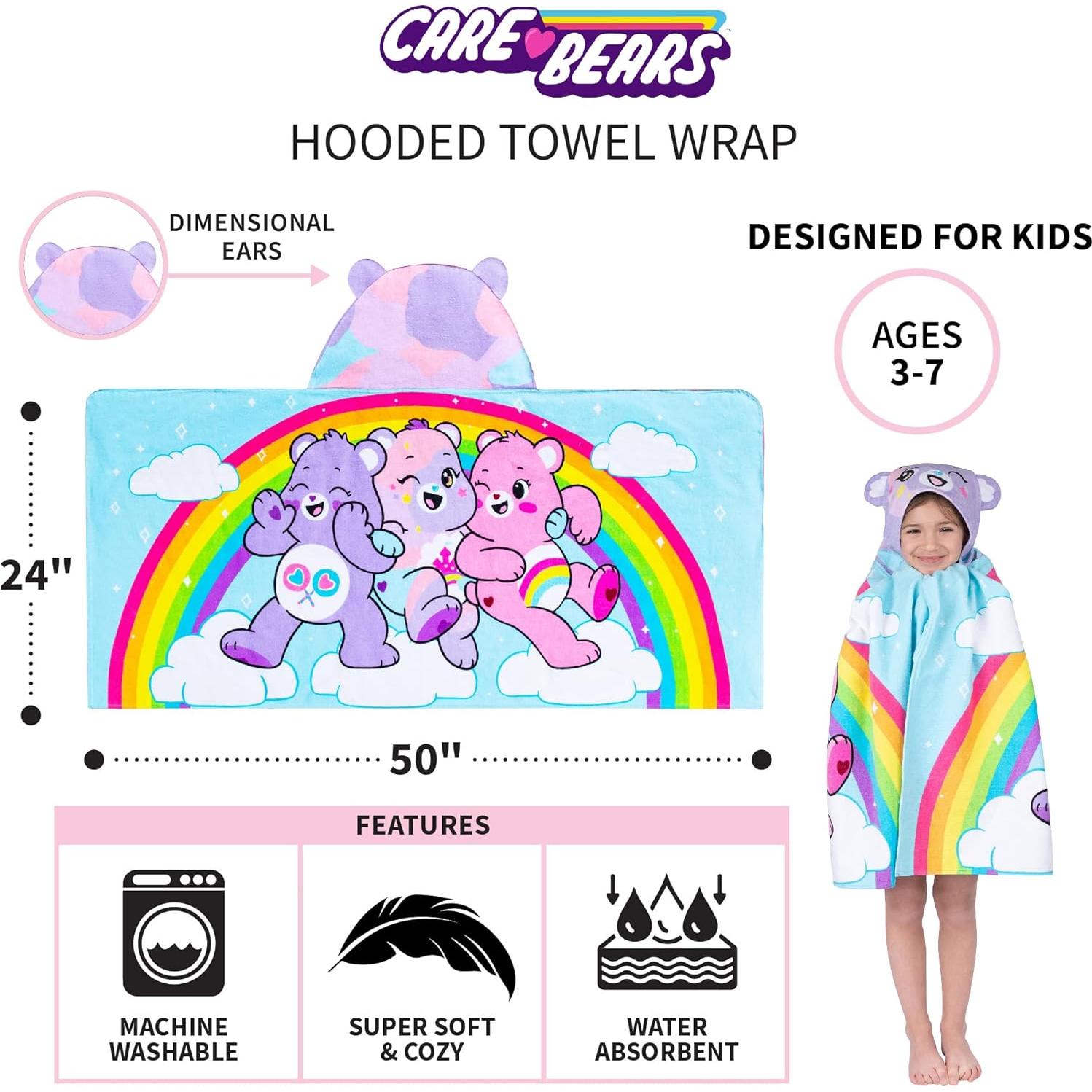 Toalla con Capucha de Algodón Care Bears 61x127 cm Franco Kids