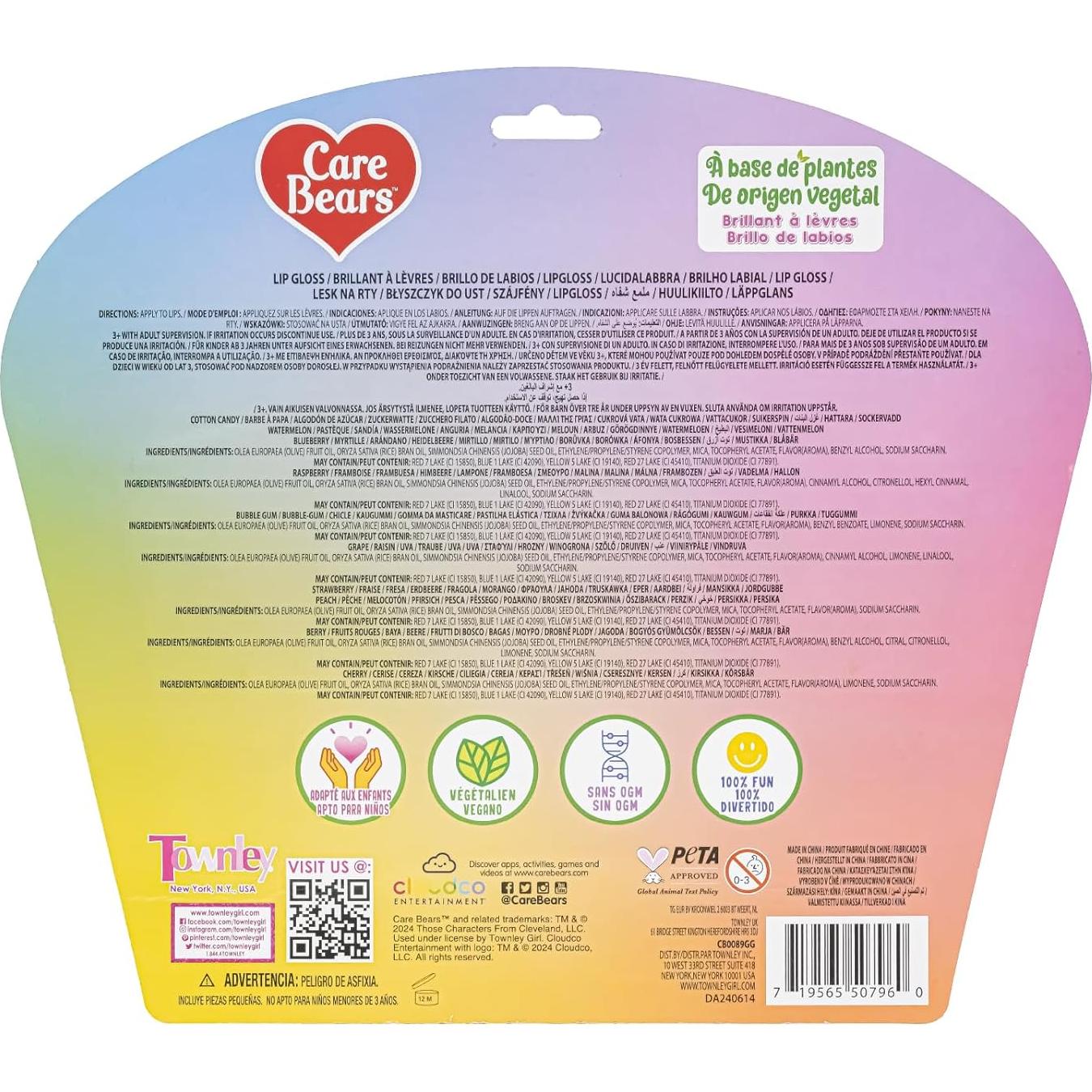 Set de Brillo Labial a Base de Plantas Townley Girl 10 Piezas