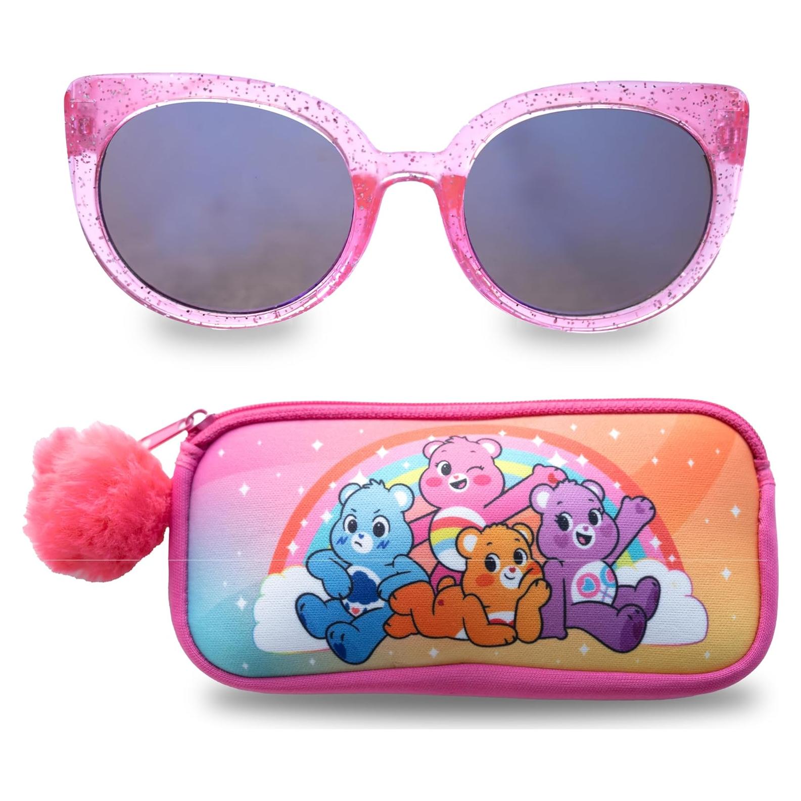 Gafas de sol para niñas Care Bears con estuche rosa claro