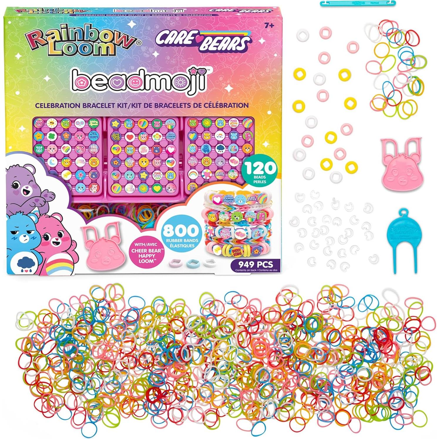 Kit de Pulsera de Goma Rainbow Loom Care Bears 949 Piezas
