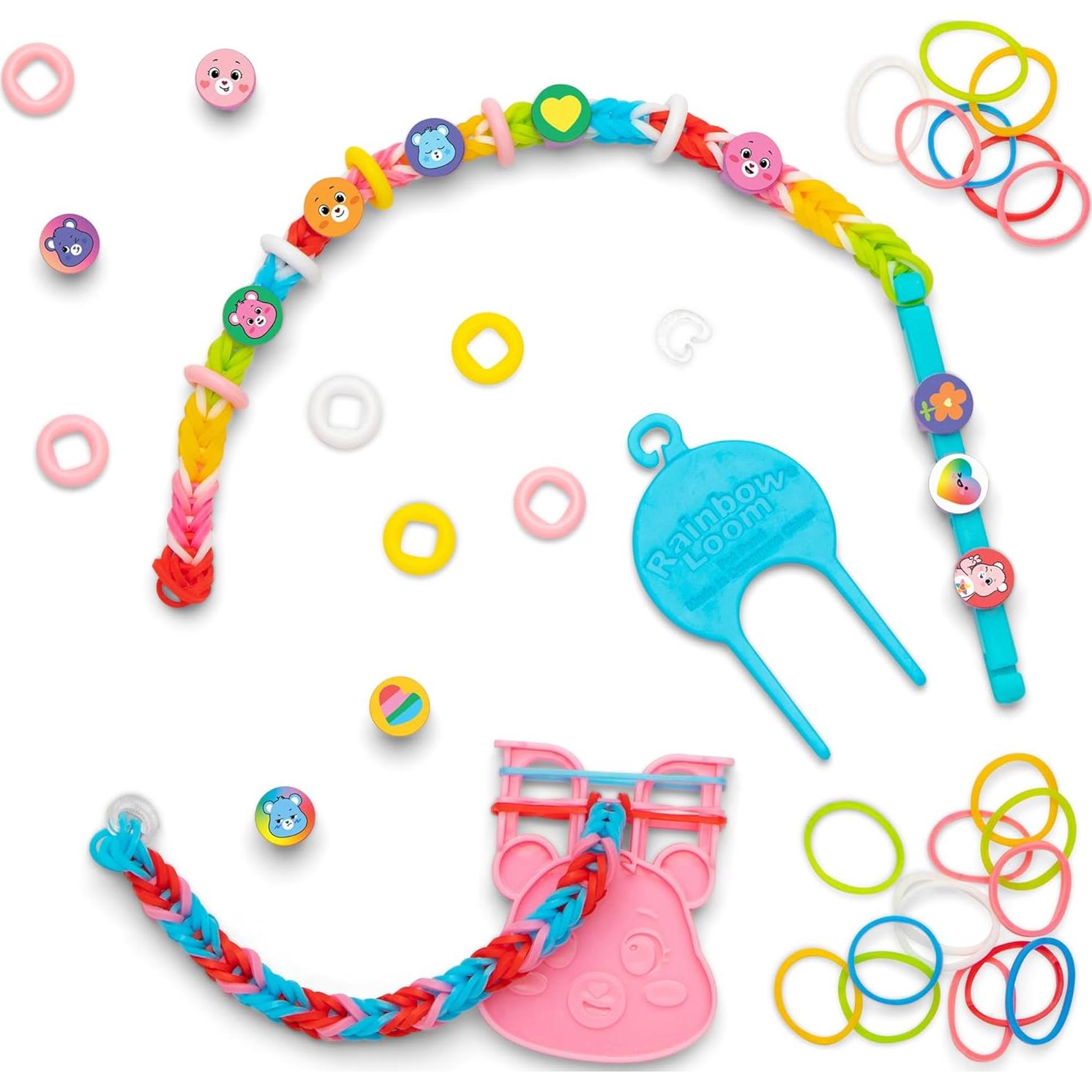 Kit de Pulsera de Goma Rainbow Loom Care Bears 949 Piezas