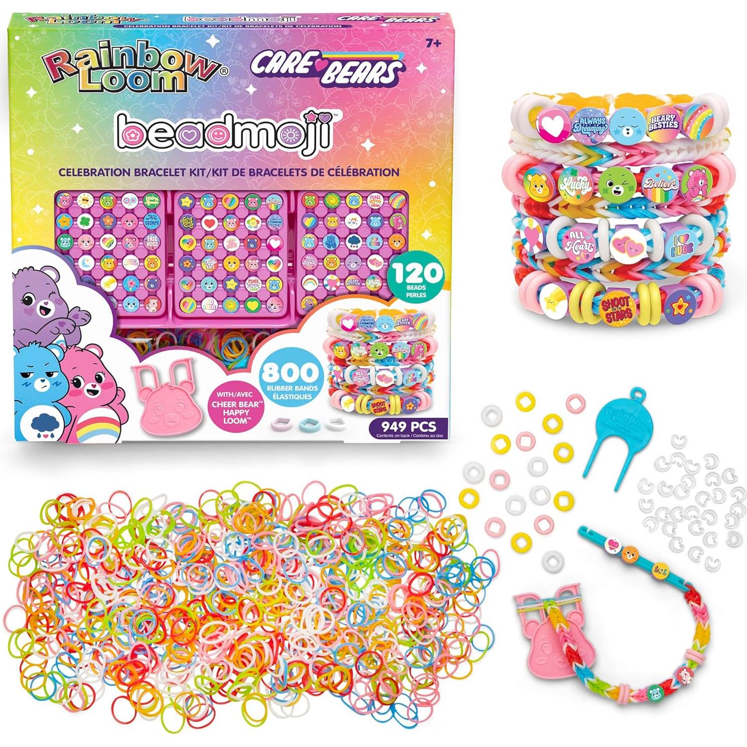 Kit de Pulsera de Goma Rainbow Loom Care Bears 949 Piezas