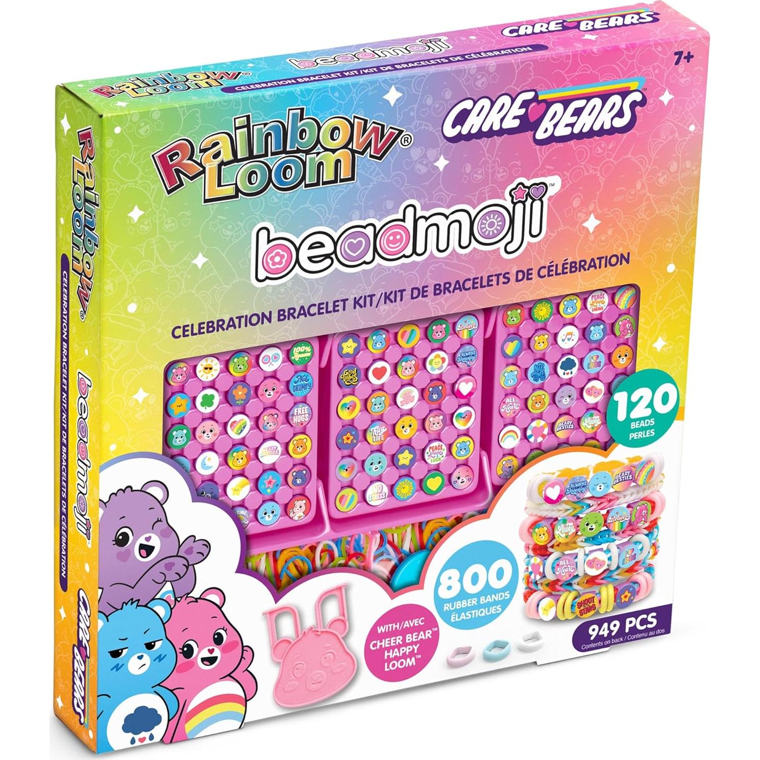 Kit de Pulsera de Goma Rainbow Loom Care Bears 949 Piezas