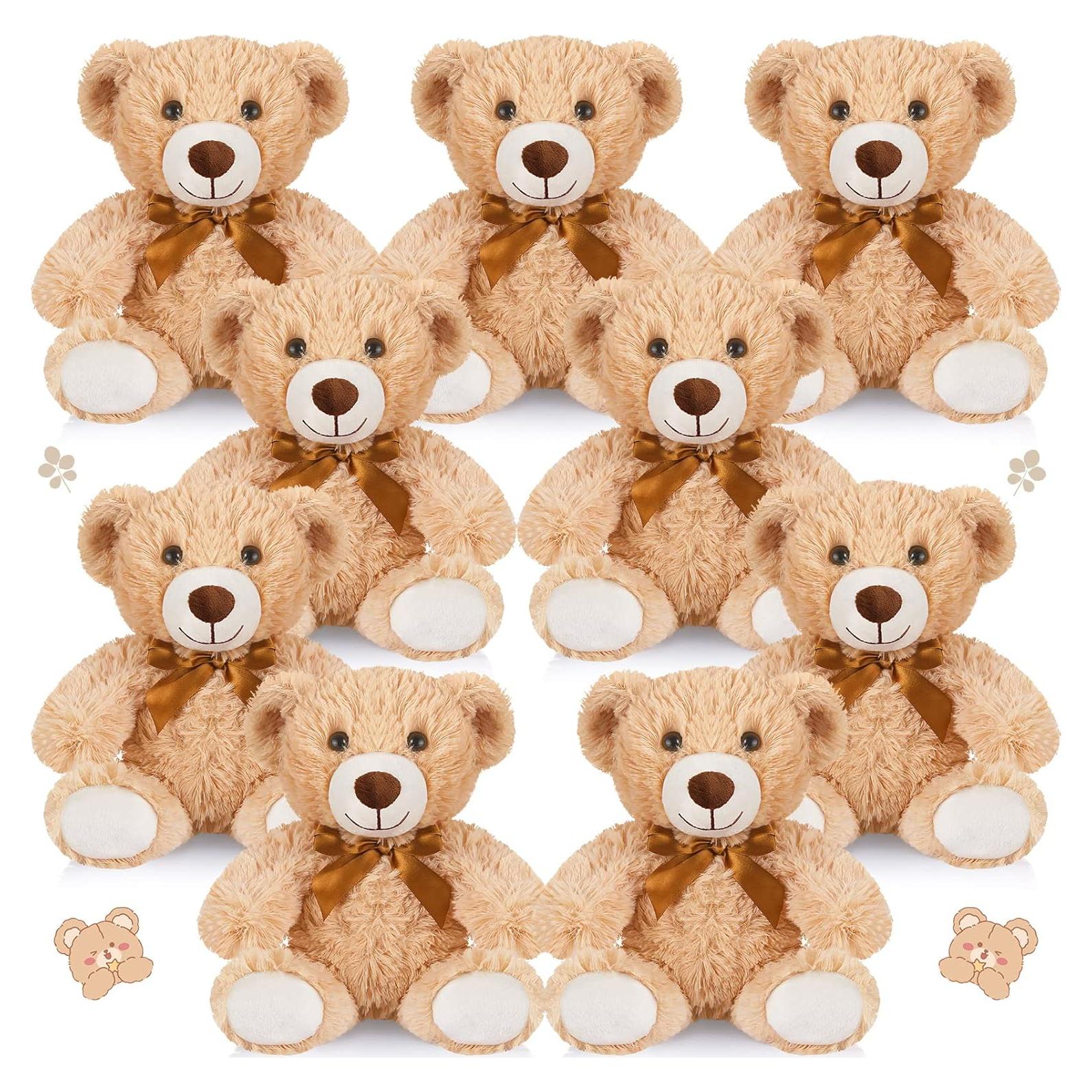 Osos de Peluche Suaves HyDren 9 Pcs 35.56 cm Marrón Claro